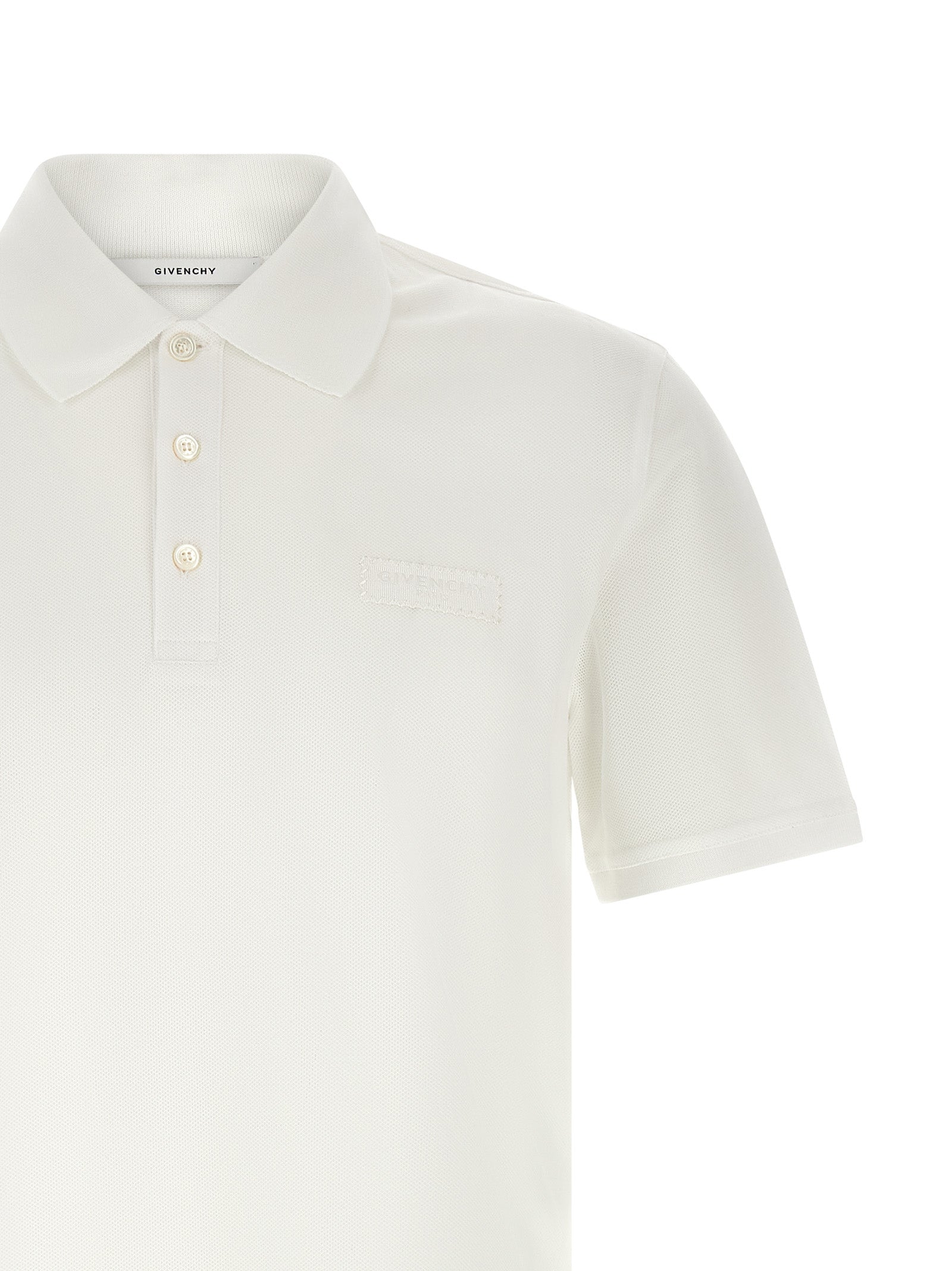 Givenchy White Cotton Polo Men's Shirt