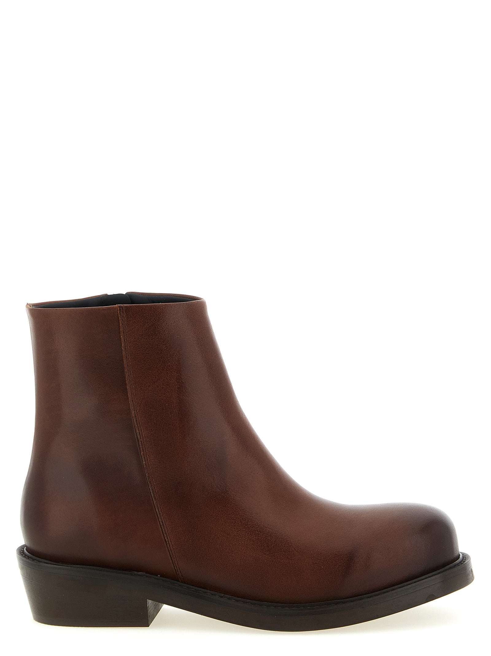 SÉFR Brown Calfskin Ankle Men's Boots