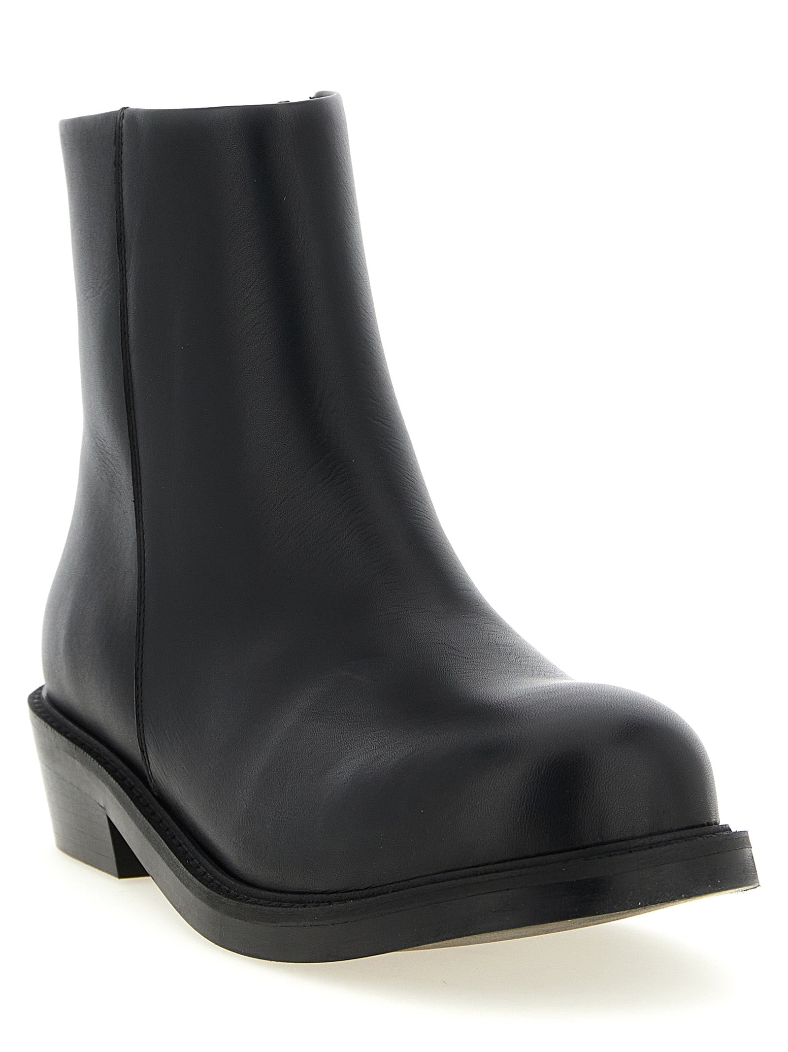 SÉFR Black Calfskin Ankle Men's Boots