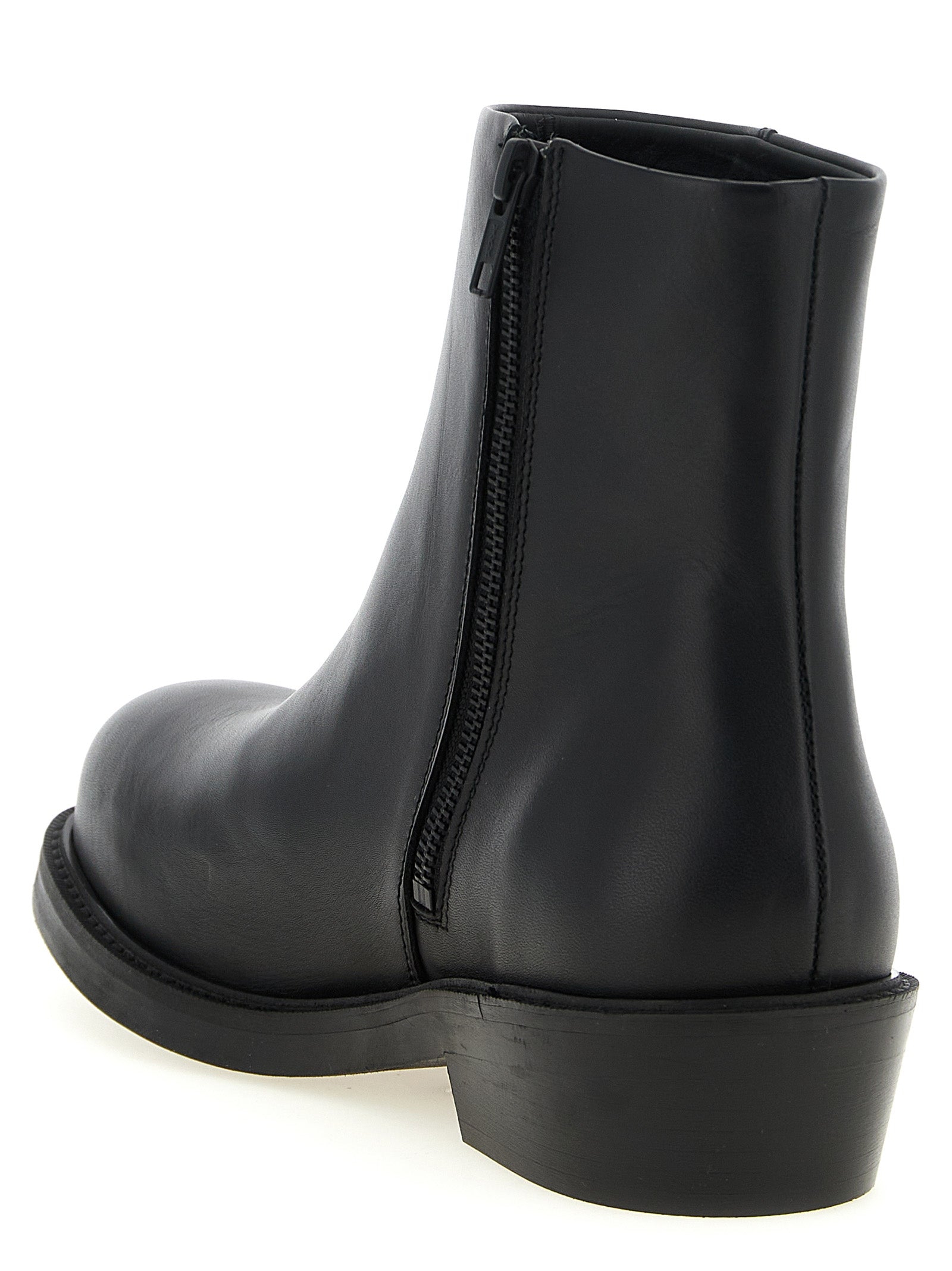 SÉFR Black Calfskin Ankle Men's Boots