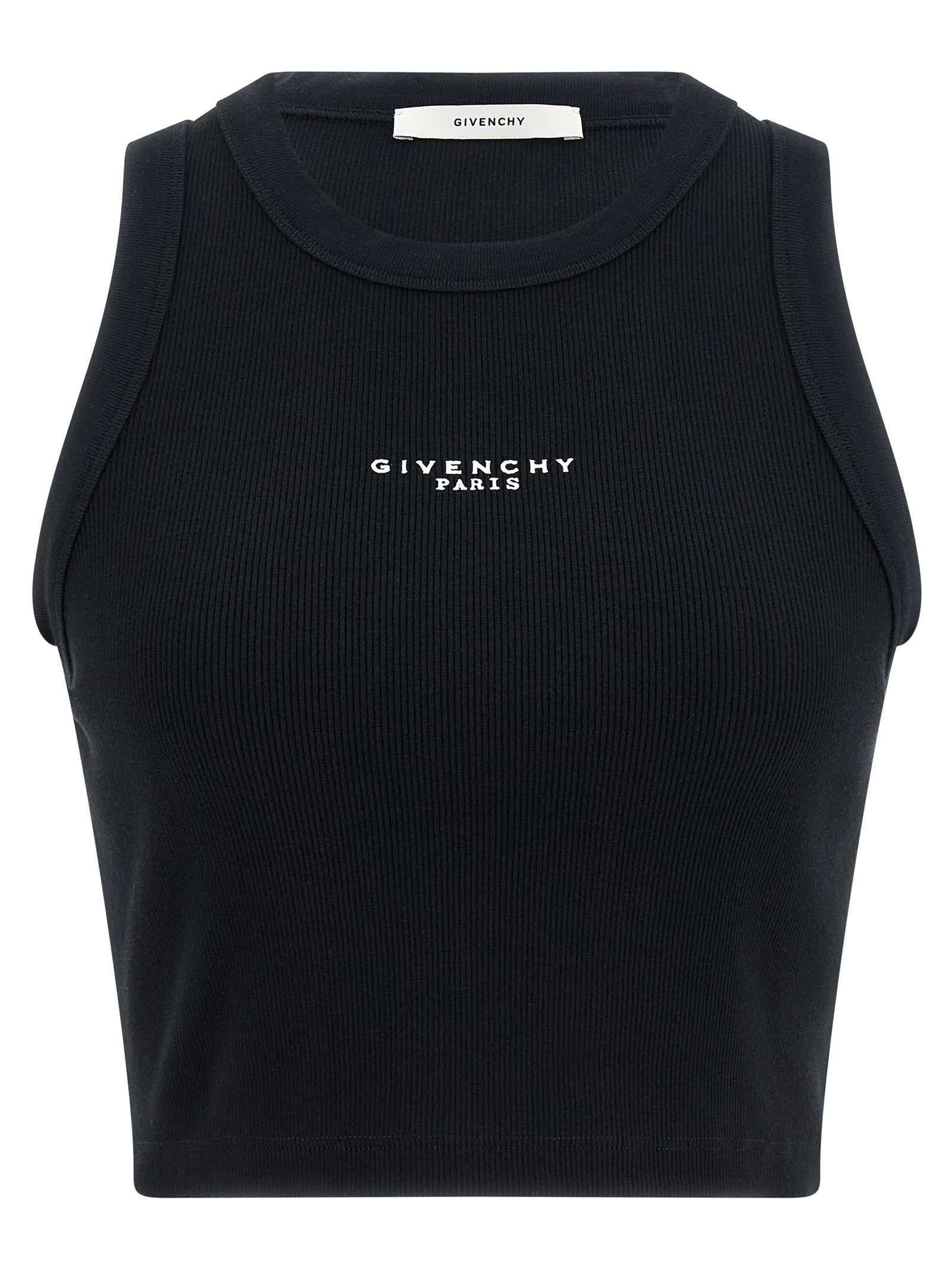 Givenchy Black Cotton Sleeveles Women's T-Shirt