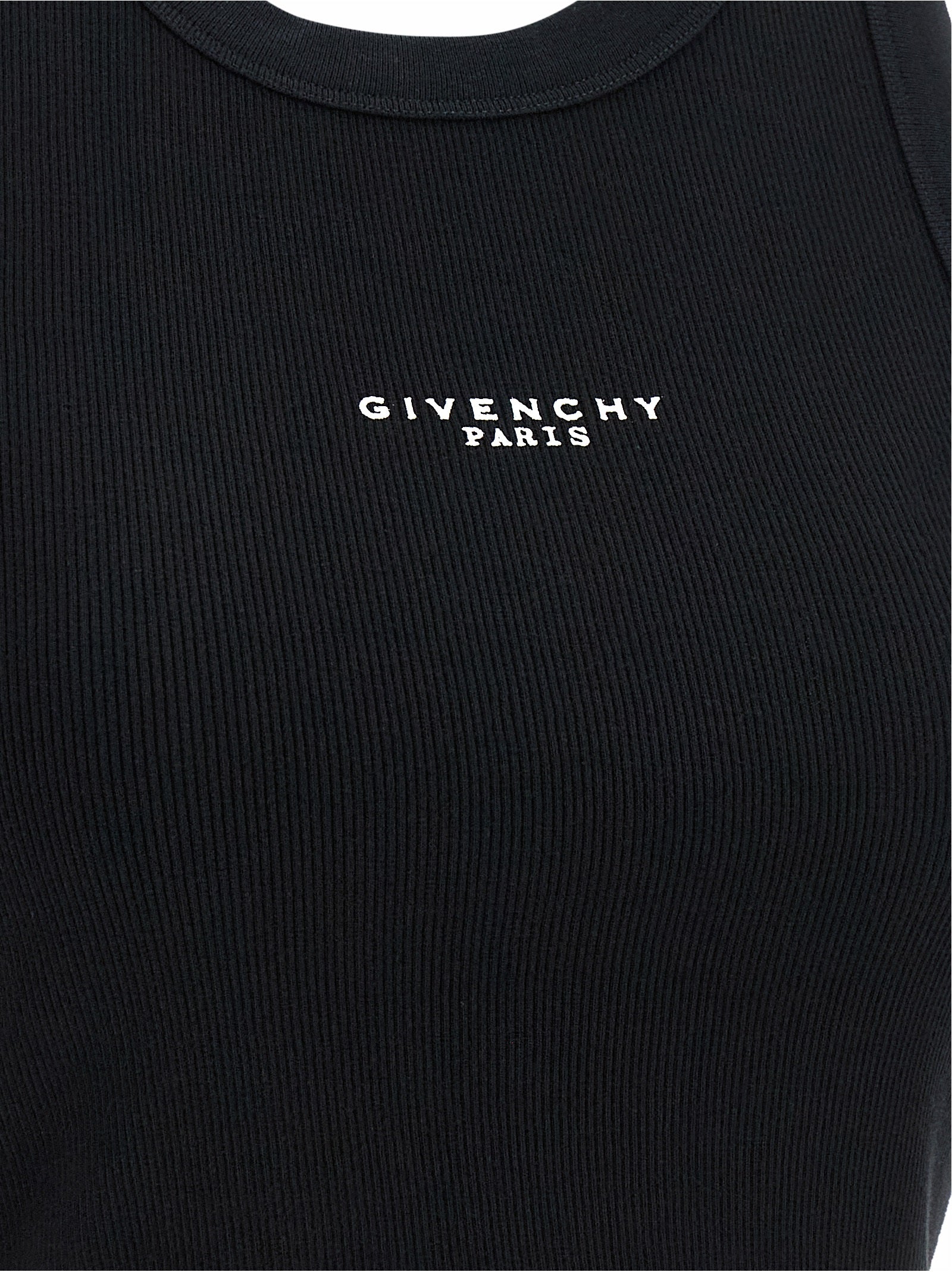 Givenchy Black Cotton Sleeveles Women's T-Shirt
