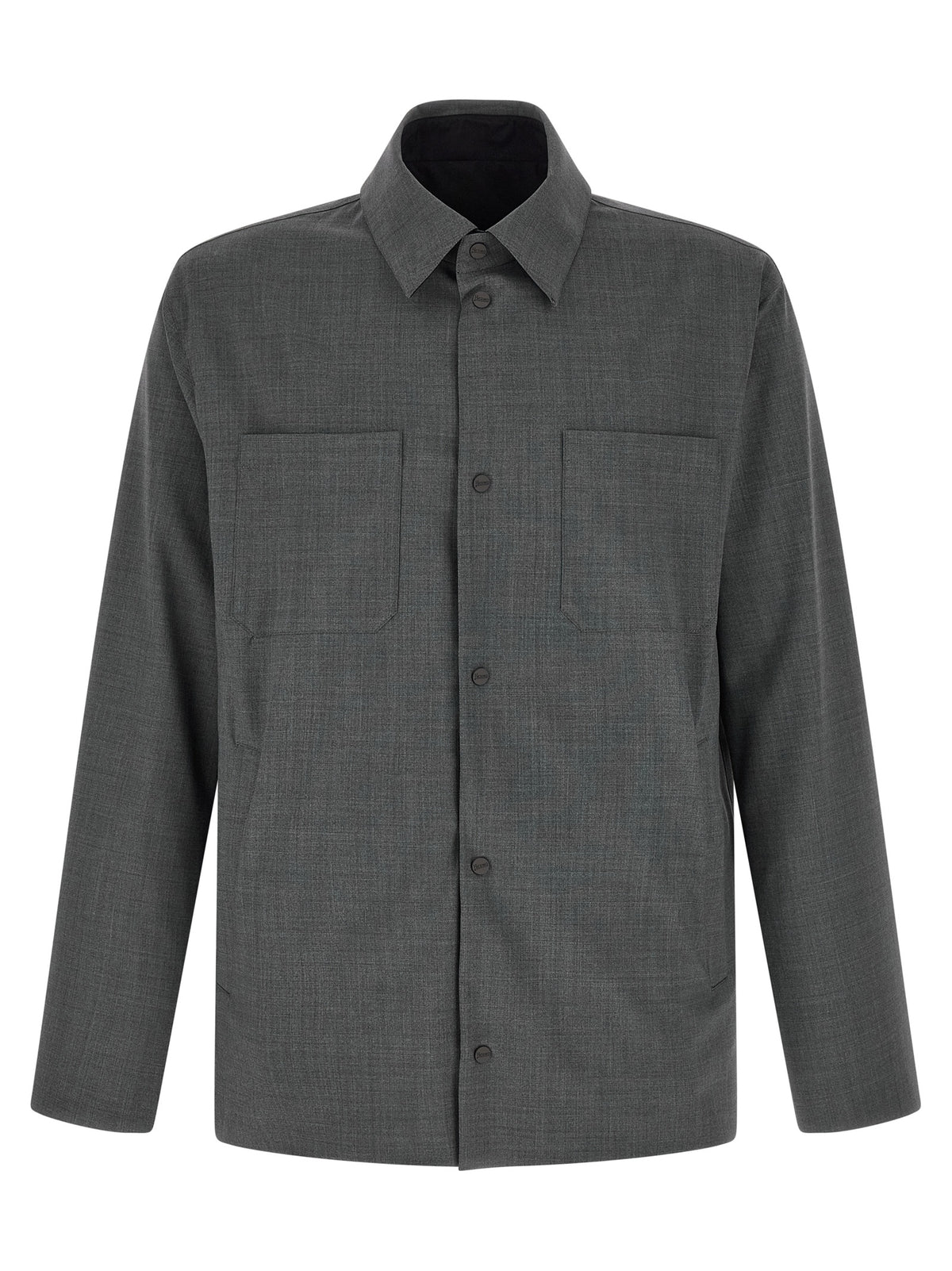 Herno Gray Polyester Full-Length Men's Jacket