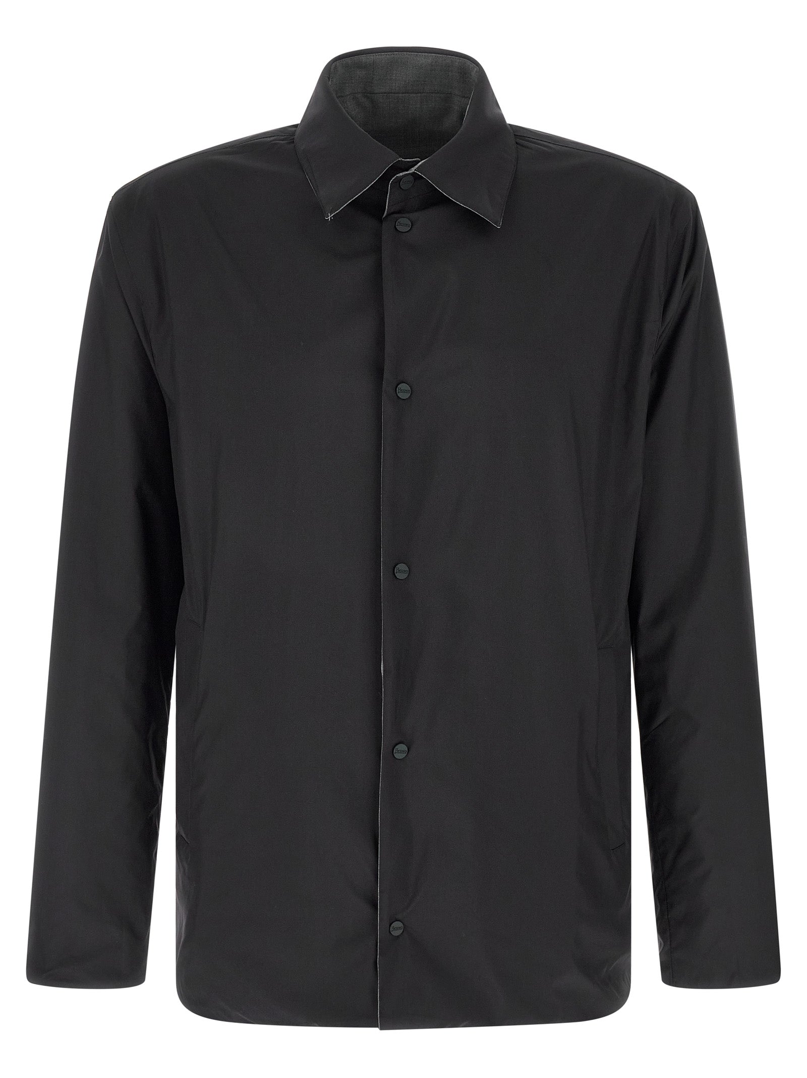 Herno Gray Polyester Full-Length Men's Jacket