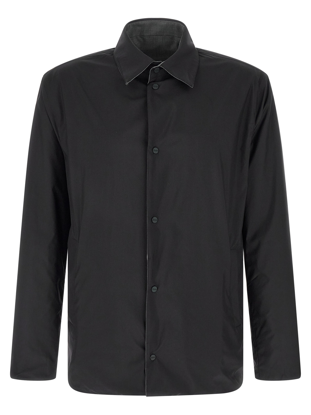Herno Gray Polyester Full-Length Men's Jacket