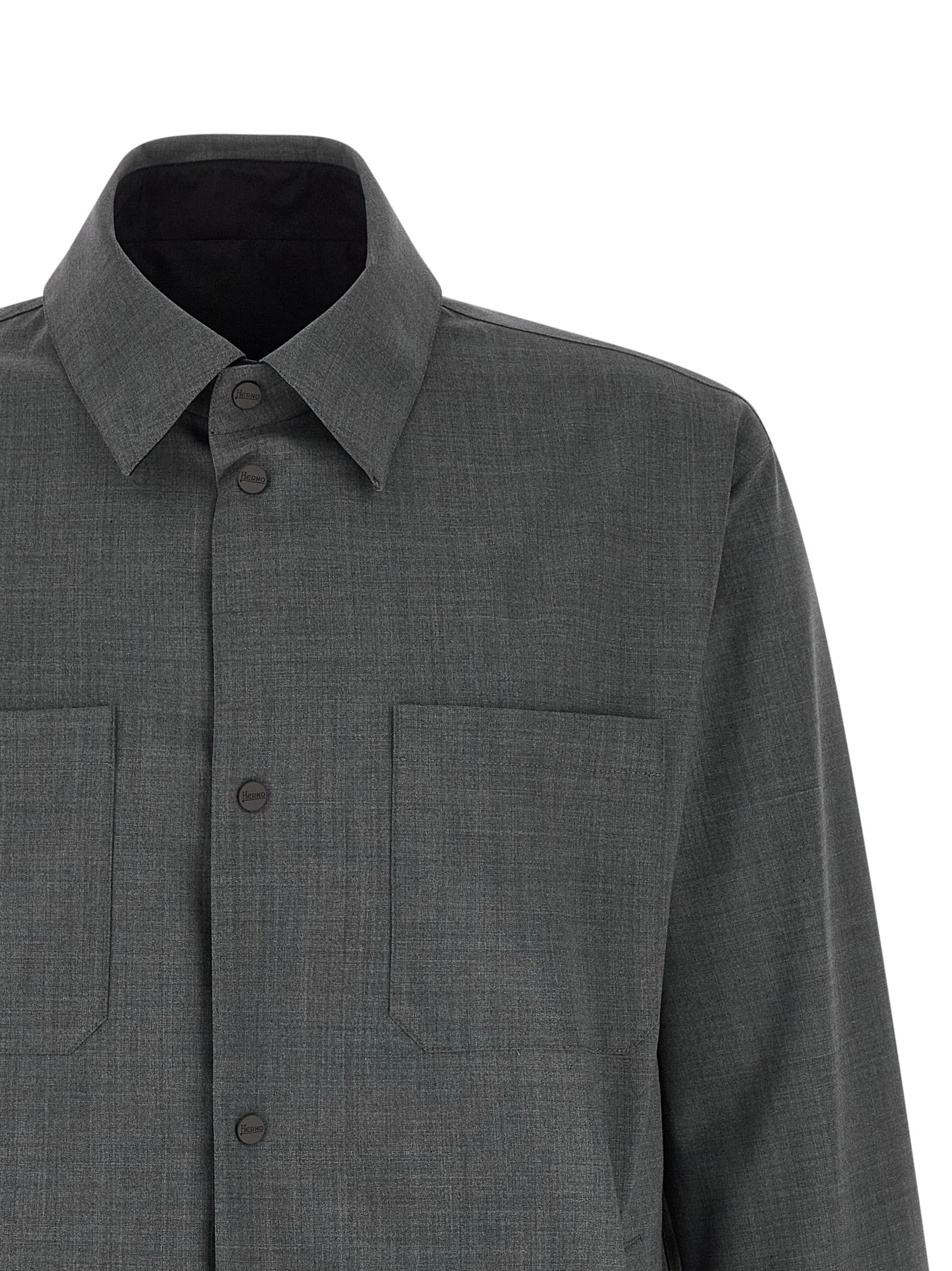 Herno Gray Polyester Full-Length Men's Jacket