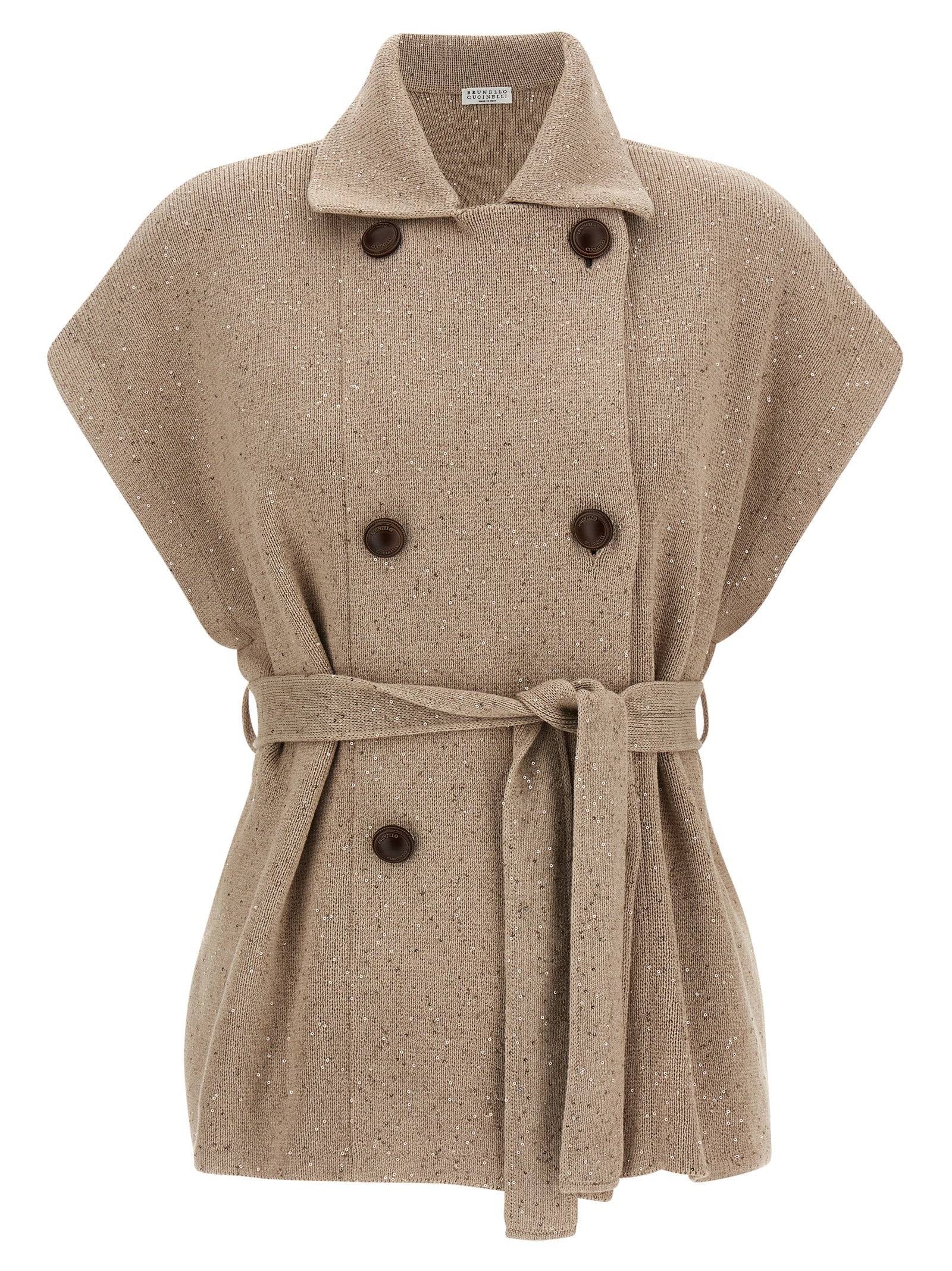 Brunello Cucinelli Beige Cotton Women's Cardigan