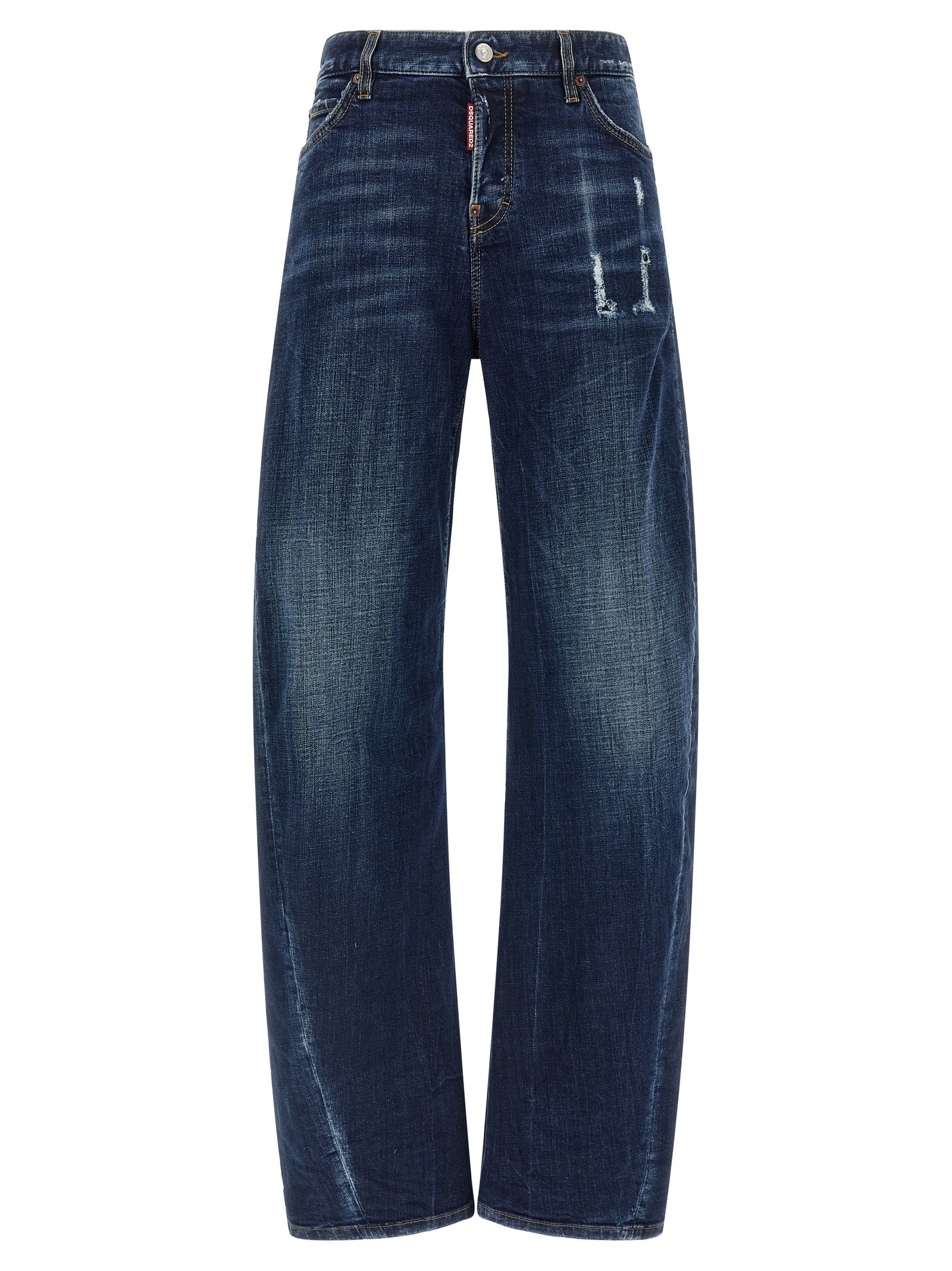 Dsquared² Blue Cotton Relaxed Fit Women's Jeans
