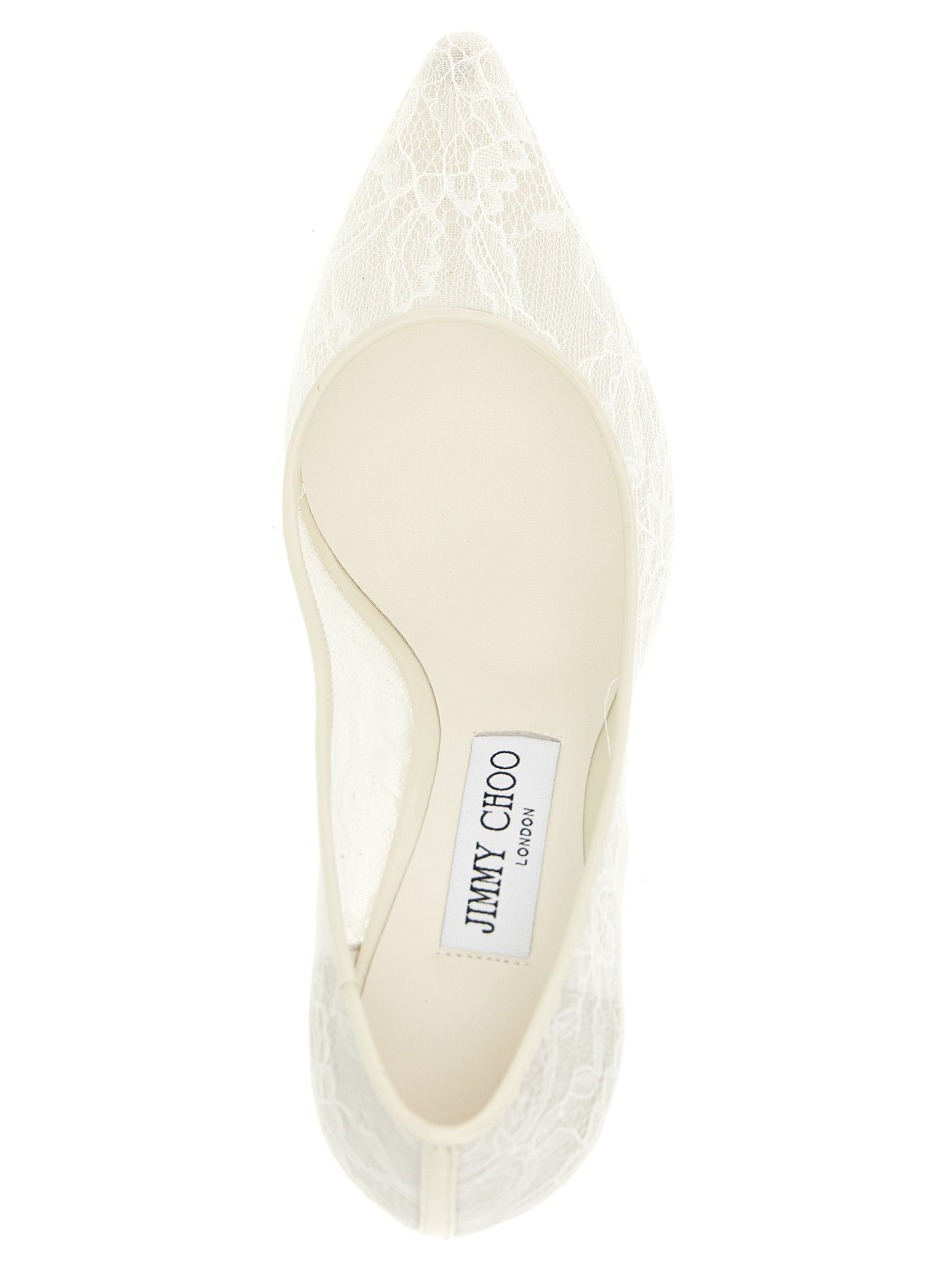Jimmy Choo White Tencel High Heel Women's Pumps