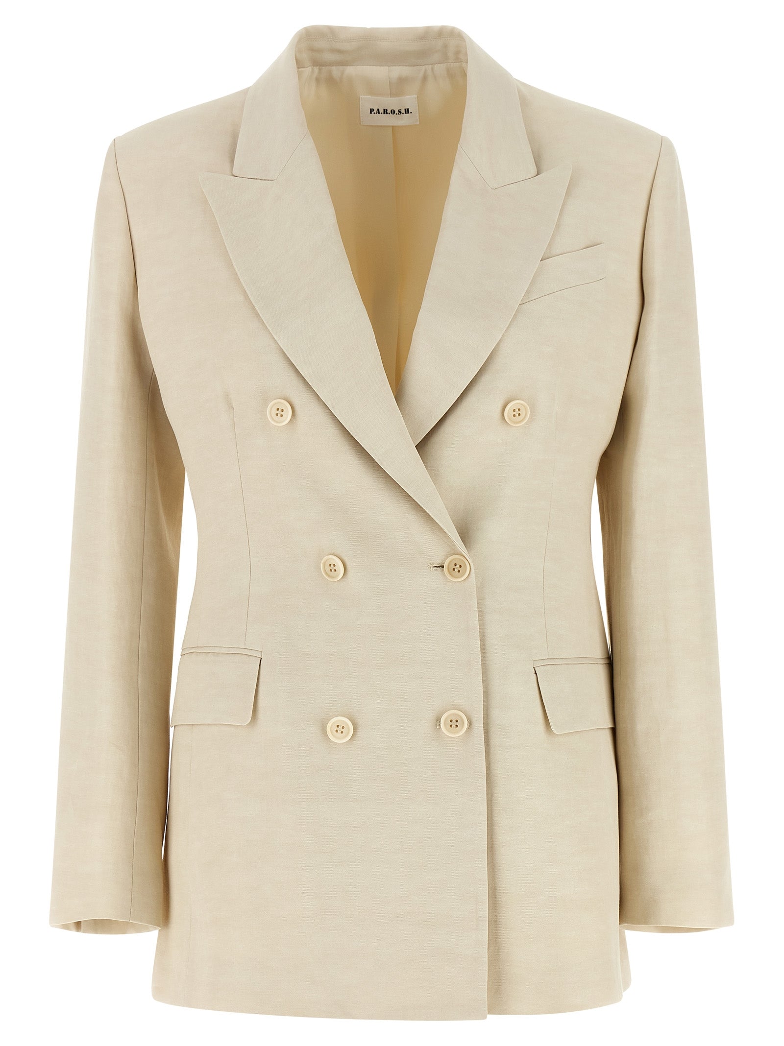 P.A.R.O.S.H. Beige Viscose Women's Blazer