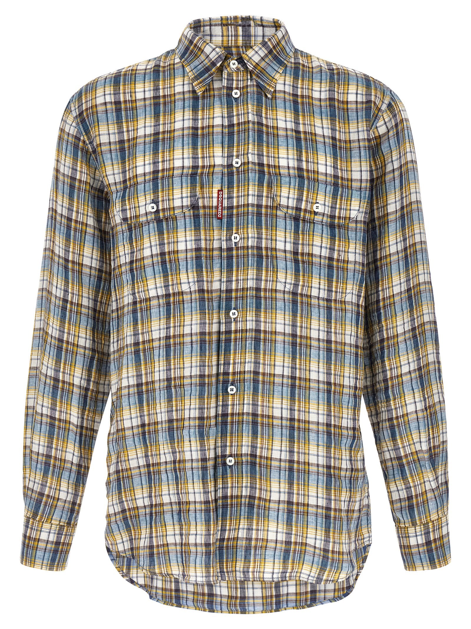 Dsquared² Multicolor Linen Men's Blouse