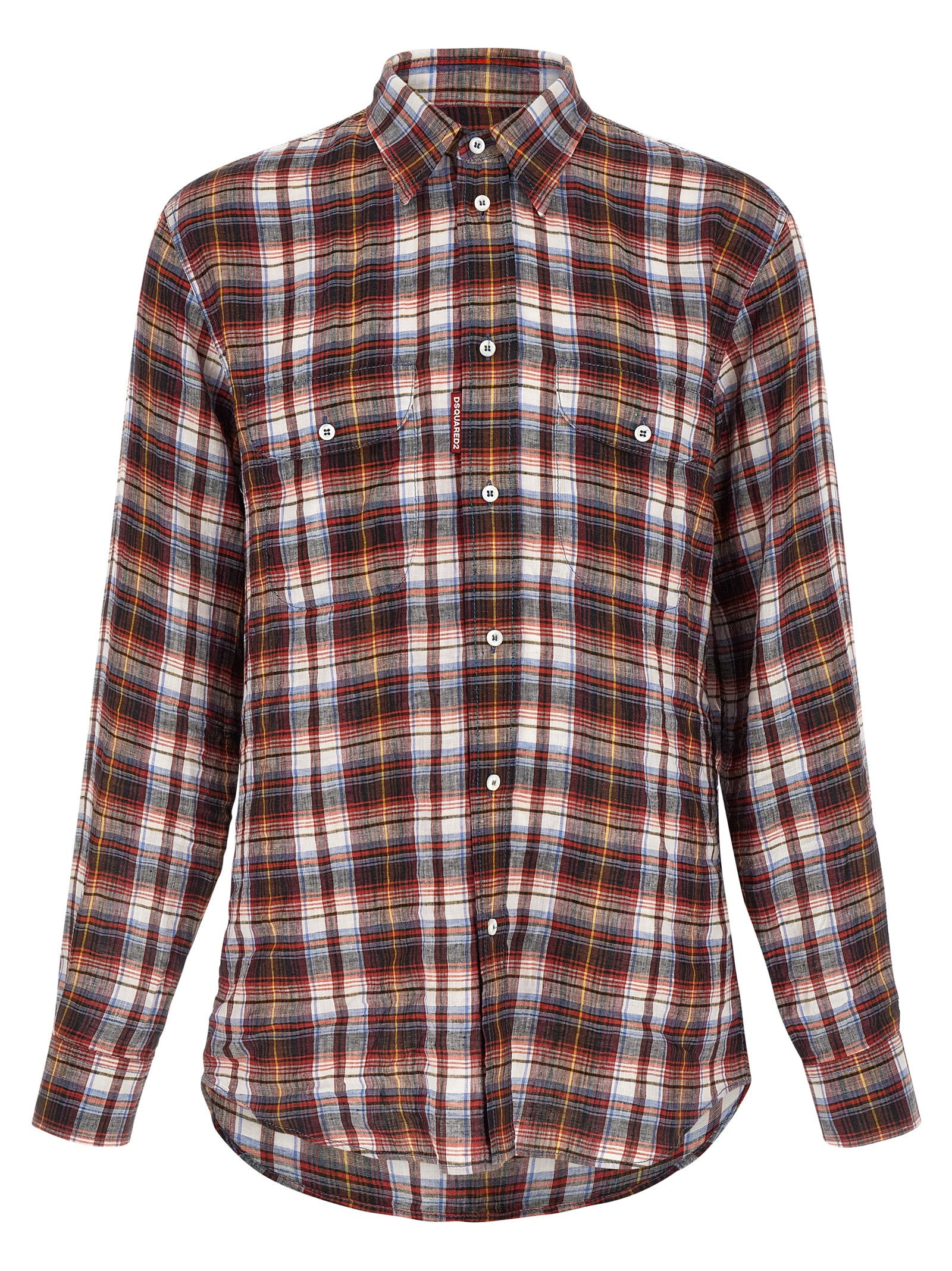 Dsquared² Red Linen Men's Blouse