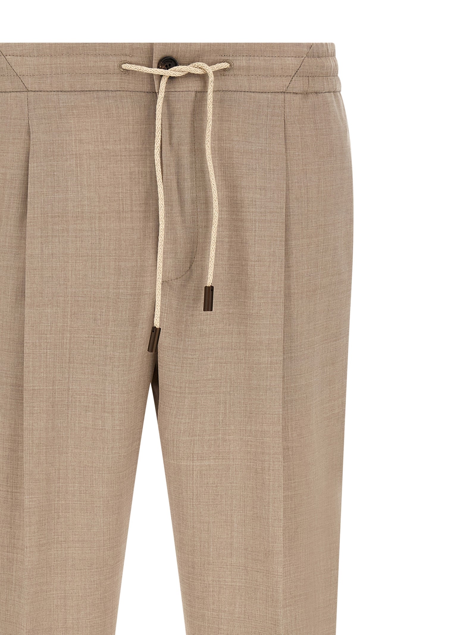 Incotex Beige Virgin Wool Casual Men's Pants