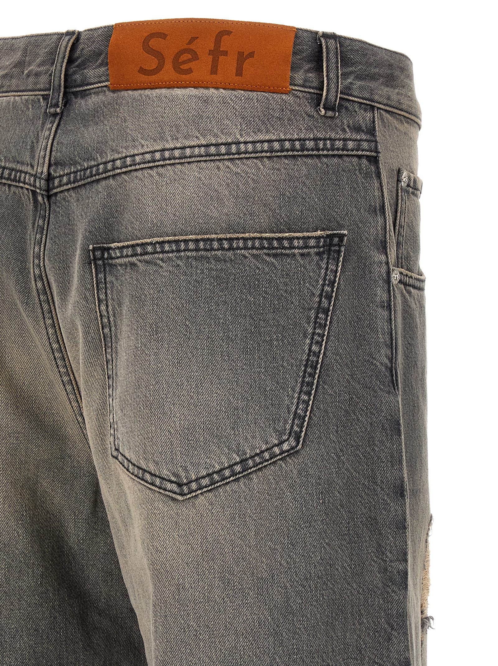 SÉFR Black Cotton Jeans Men's Denim