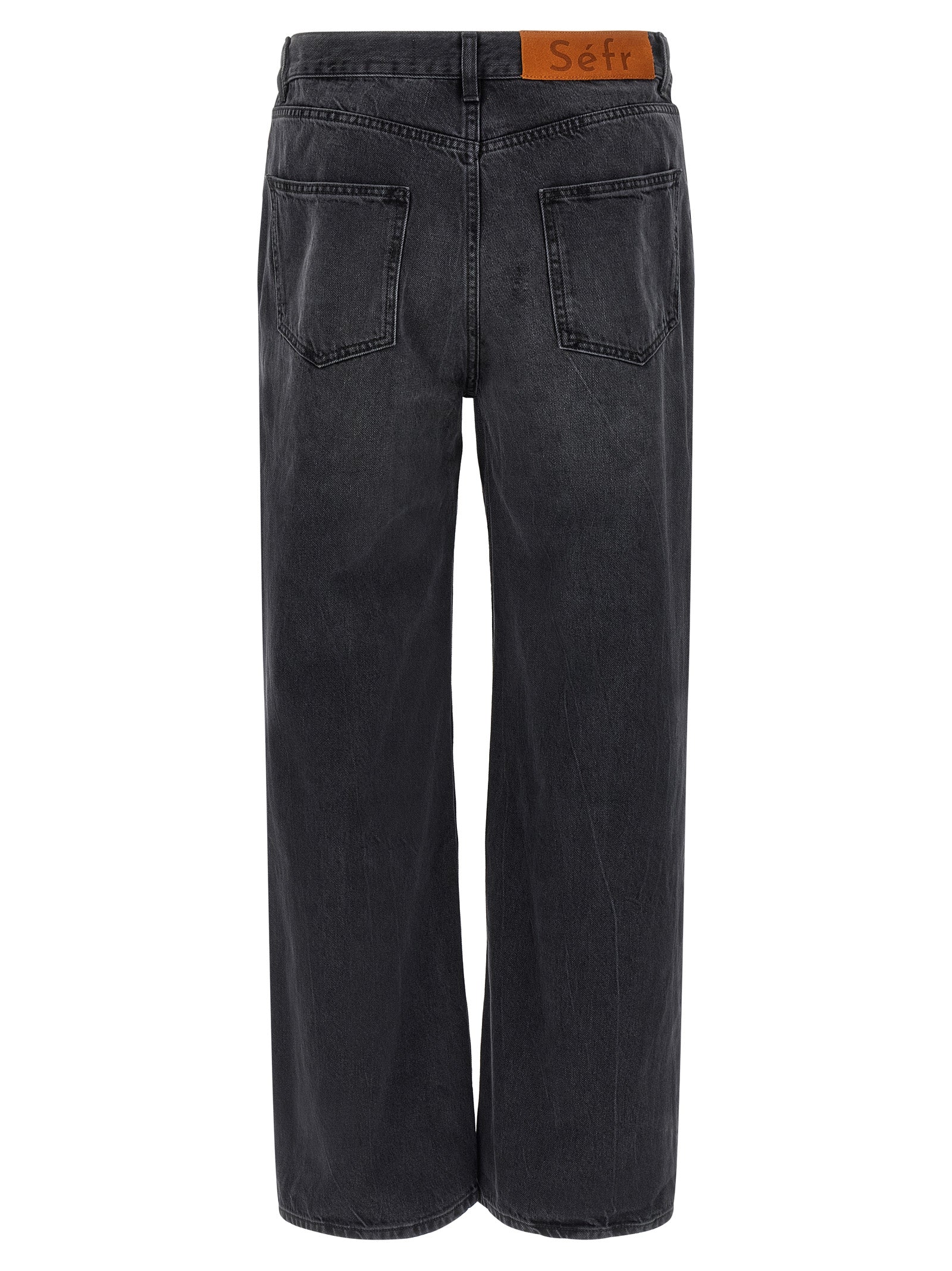 SÉFR Black Cotton Straight-Leg Men's Jeans