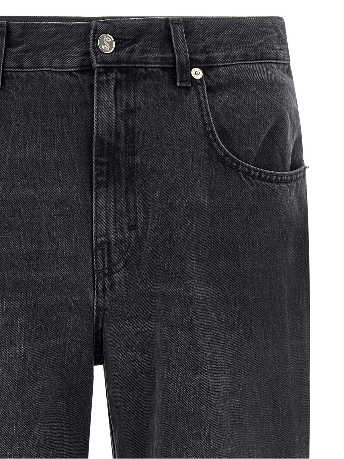 SÉFR Black Cotton Straight-Leg Men's Jeans