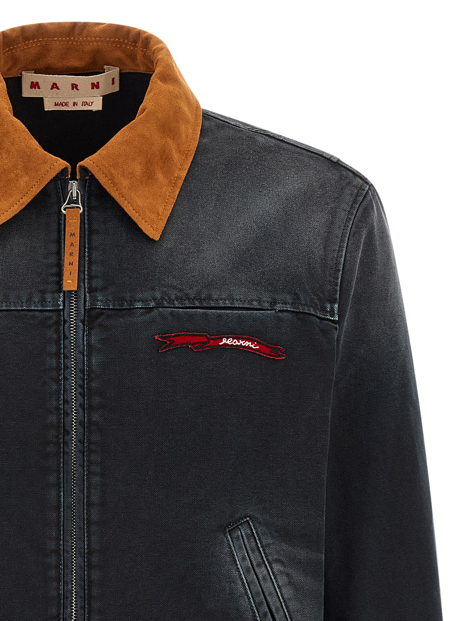 Marni Gray Cotton Denim Men's Jacket