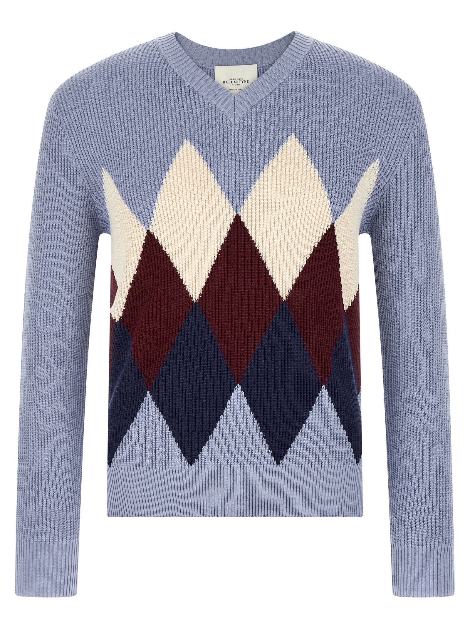 Ballantyne Blue Cotton Men's Cardigan