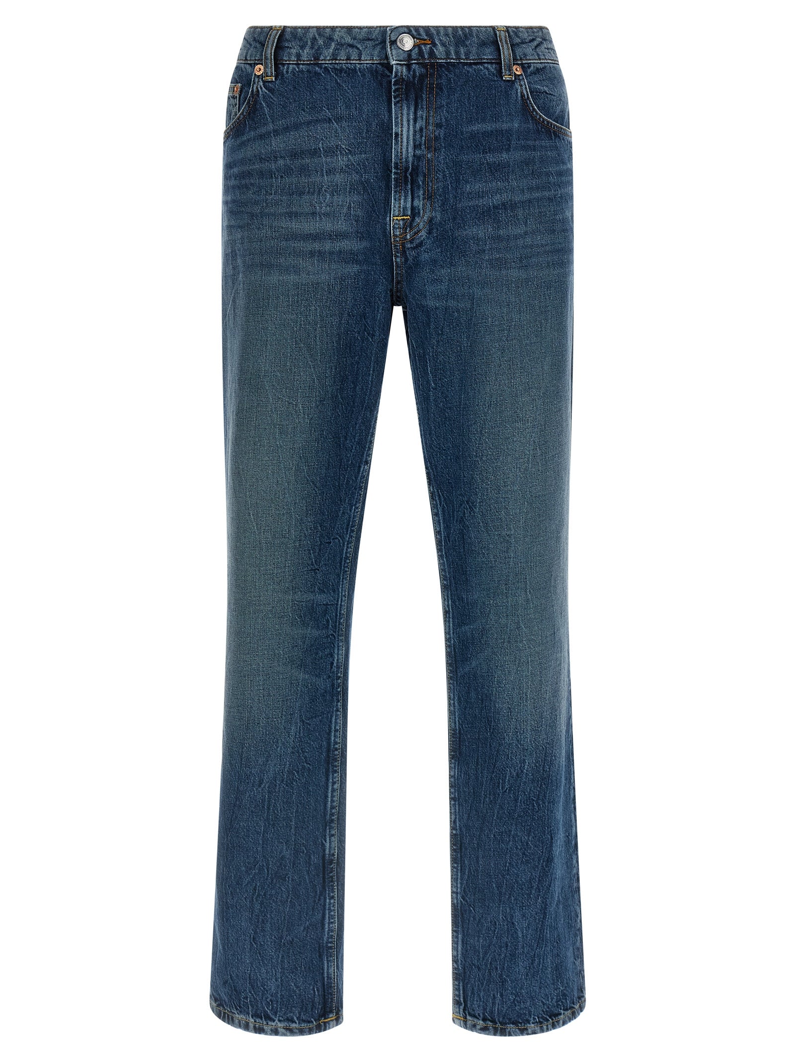 Department 5 Blue Cotton Straight-Leg Men's Jeans