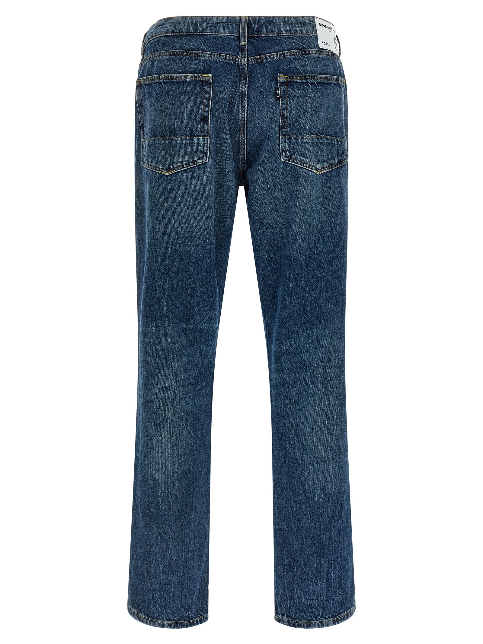 Department 5 Blue Cotton Straight-Leg Men's Jeans