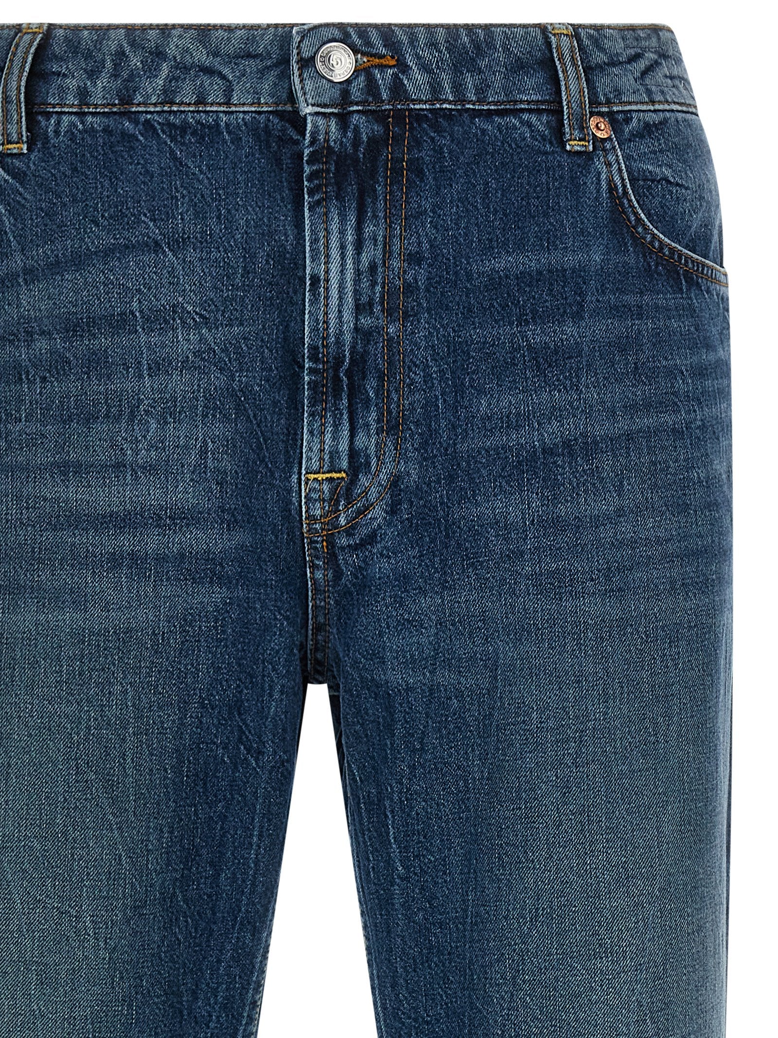 Department 5 Blue Cotton Straight-Leg Men's Jeans