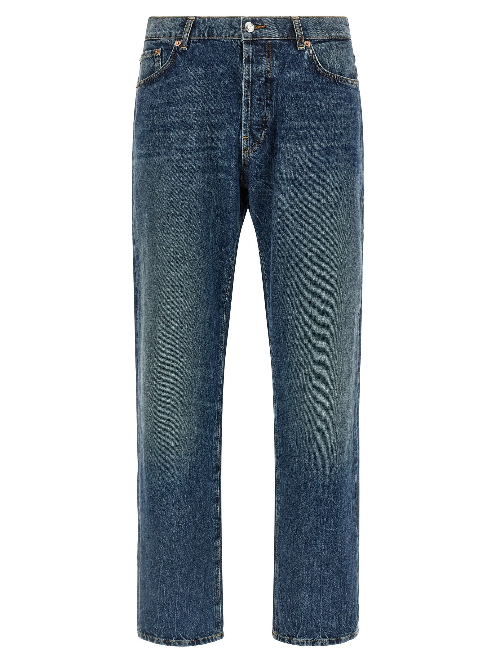 Department 5 Blue Cotton Straight-Leg Men's Jeans