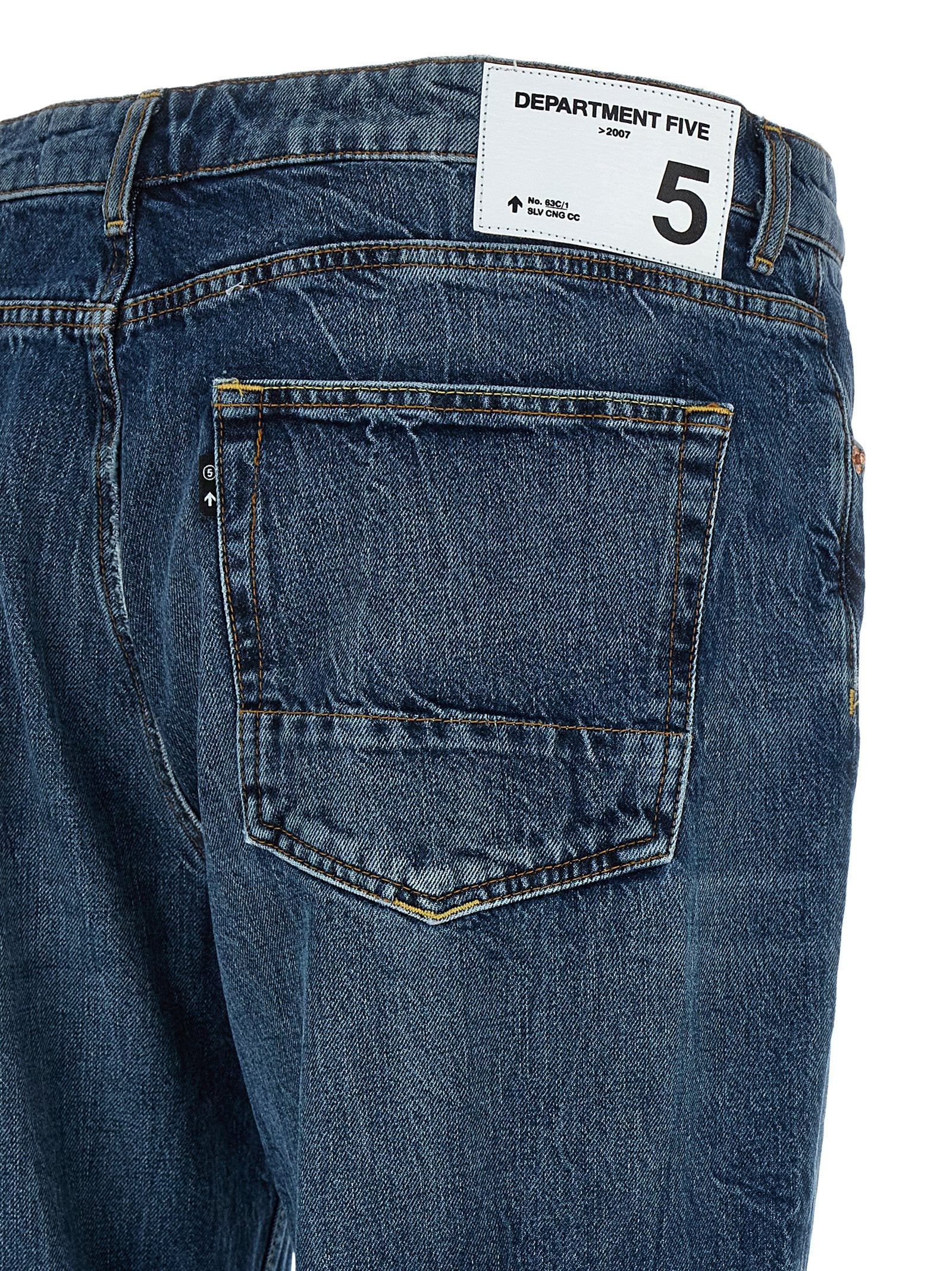 Department 5 Blue Cotton Straight-Leg Men's Jeans