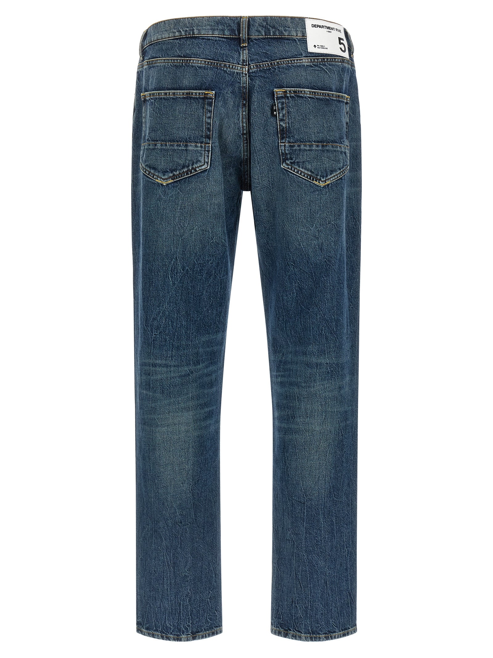 Department 5 Blue Cotton Straight-Leg Men's Jeans