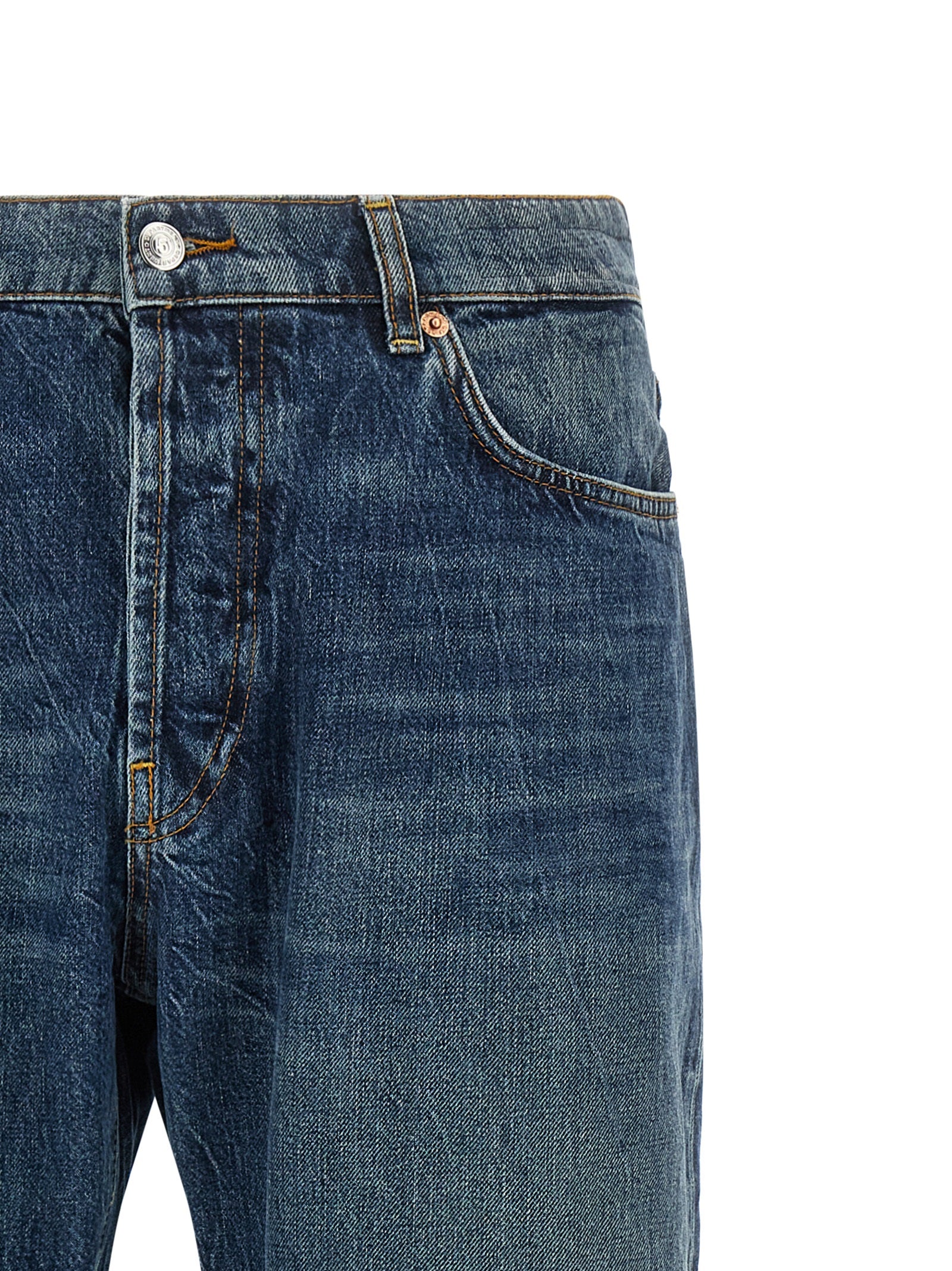 Department 5 Blue Cotton Straight-Leg Men's Jeans