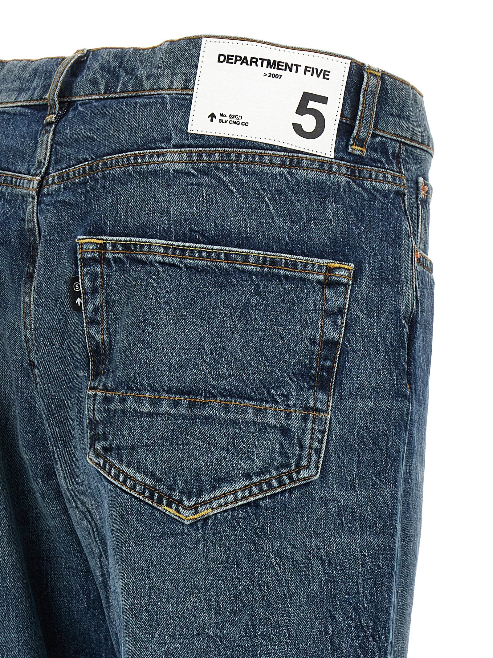 Department 5 Blue Cotton Straight-Leg Men's Jeans