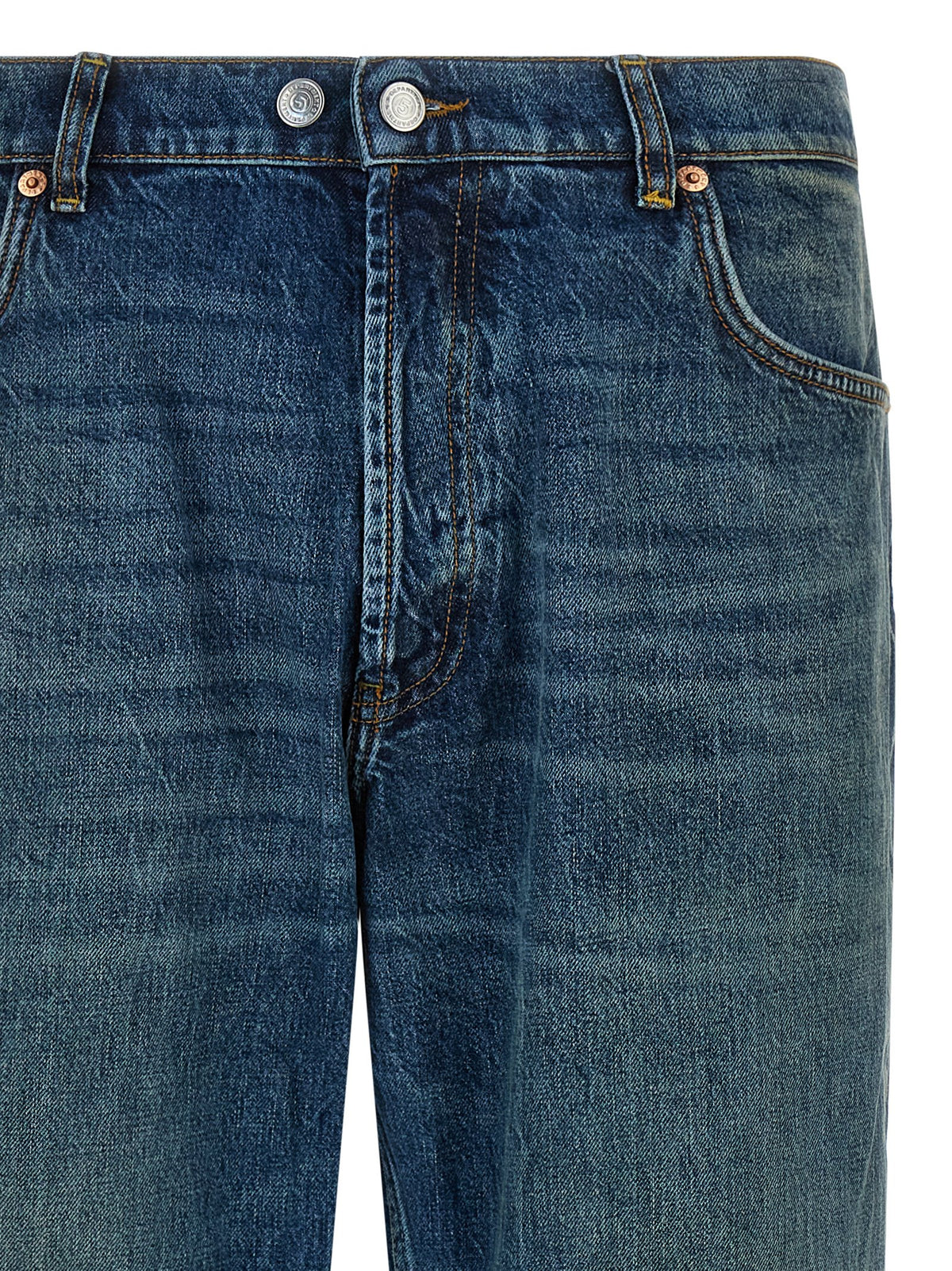 Department 5 Blue Cotton Straight-Leg Men's Jeans