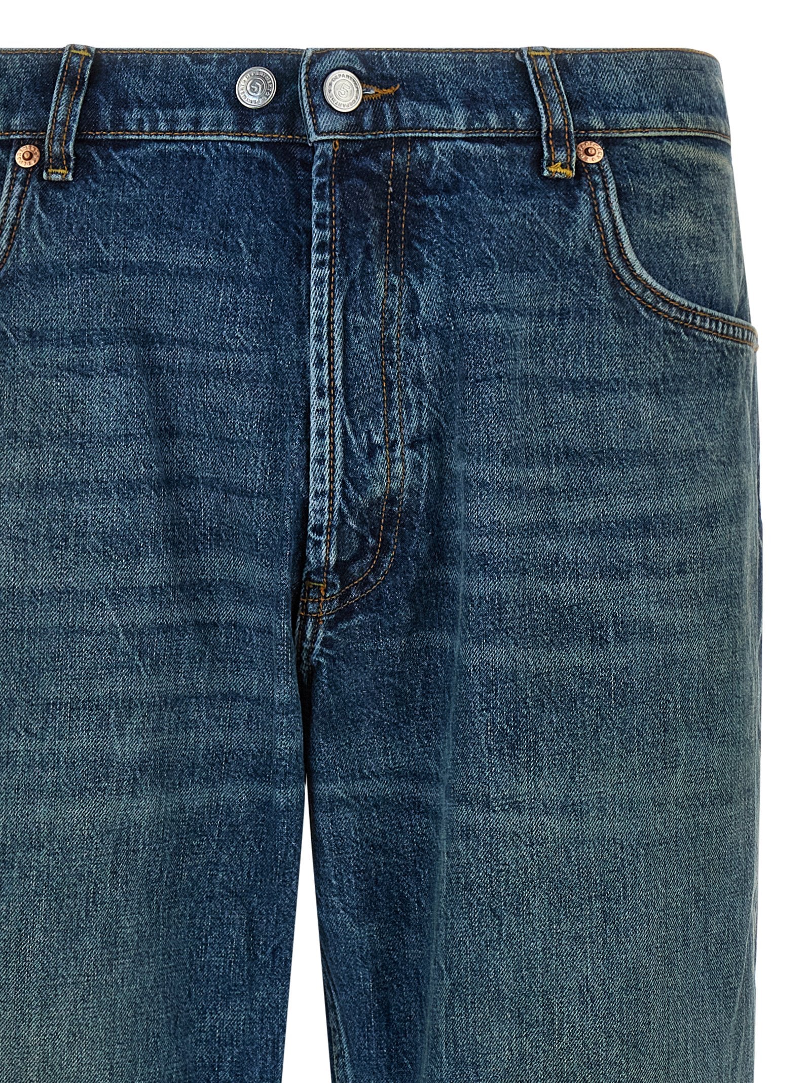 Department 5 Blue Cotton Straight-Leg Men's Jeans