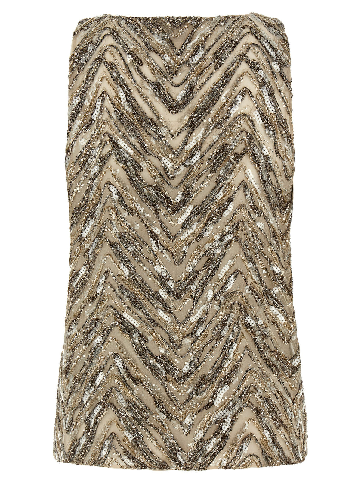 Brunello Cucinelli Beige Silk Tank Women's Tops