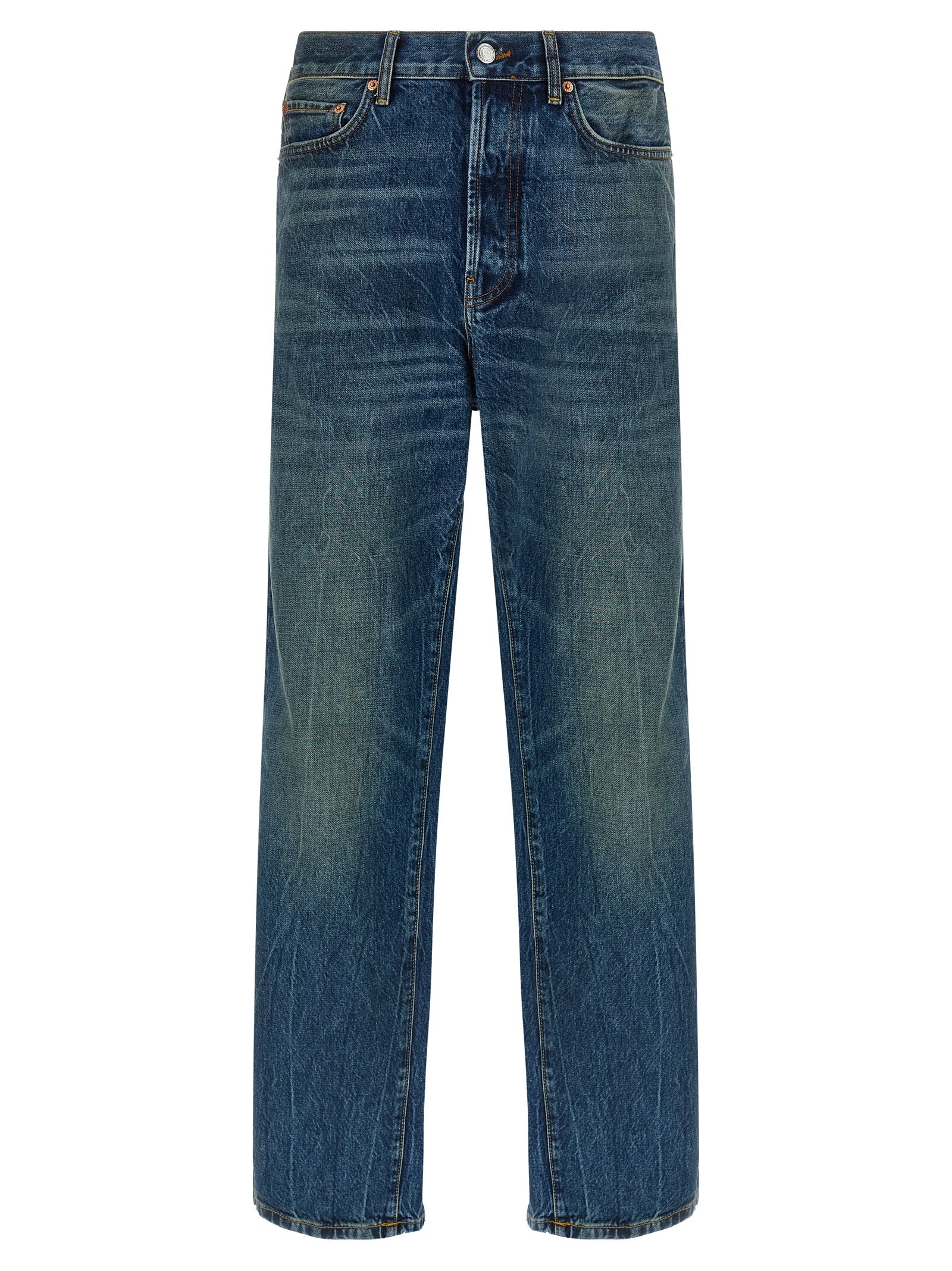 Department 5 Blue Cotton Straight-Leg Men's Jeans