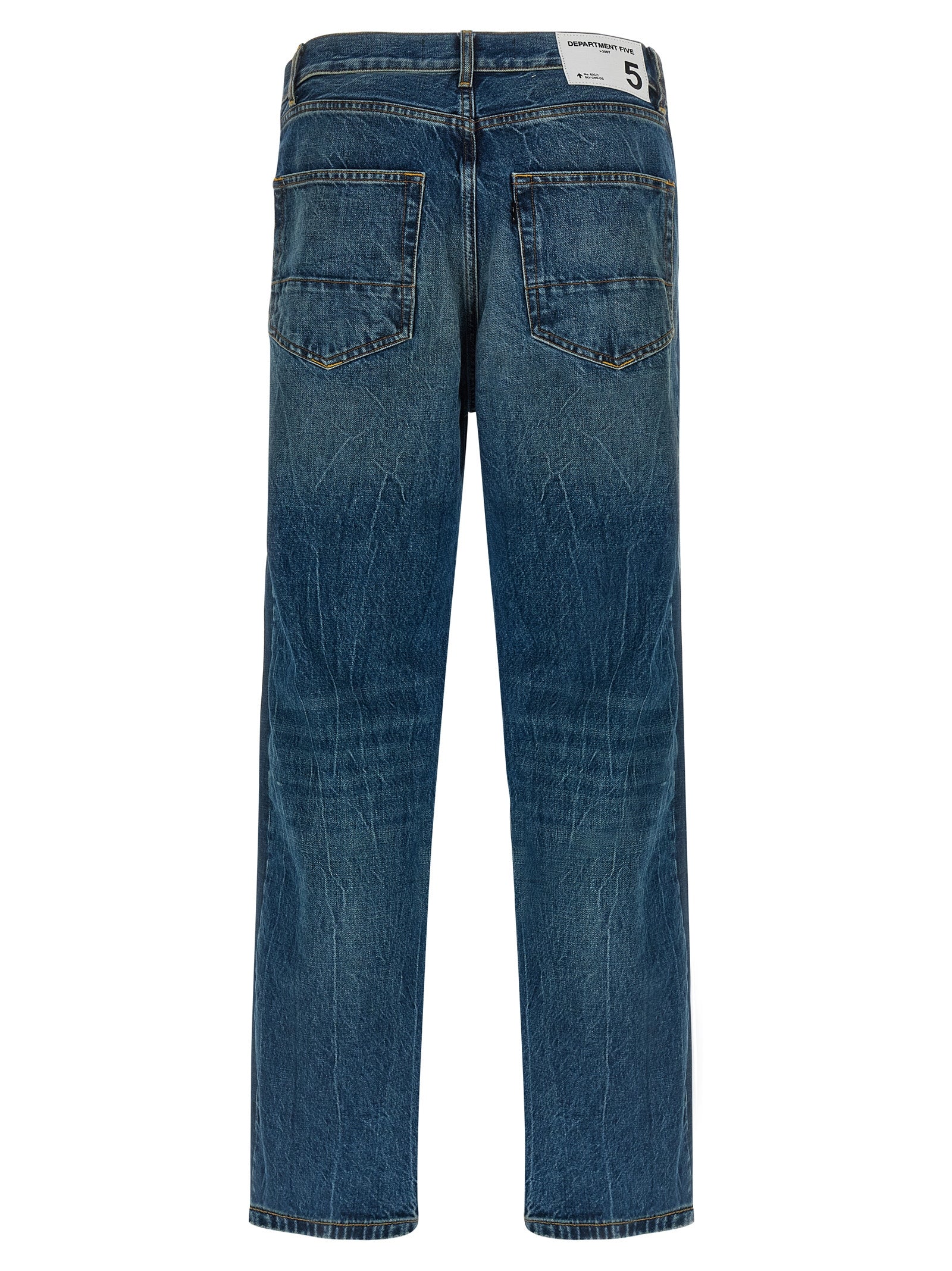 Department 5 Blue Cotton Straight-Leg Men's Jeans