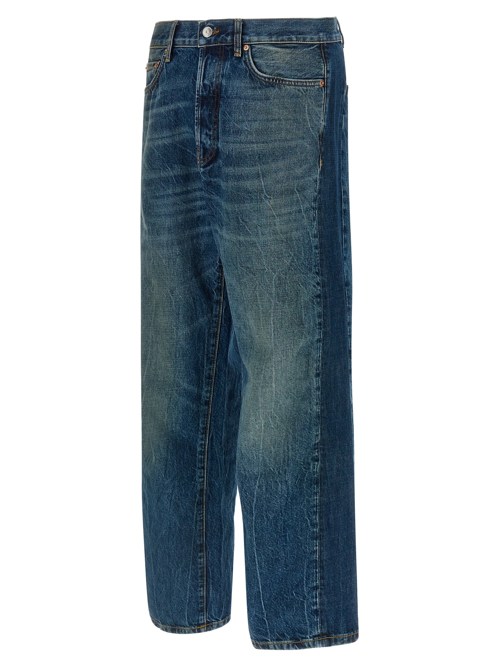 Department 5 Blue Cotton Straight-Leg Men's Jeans