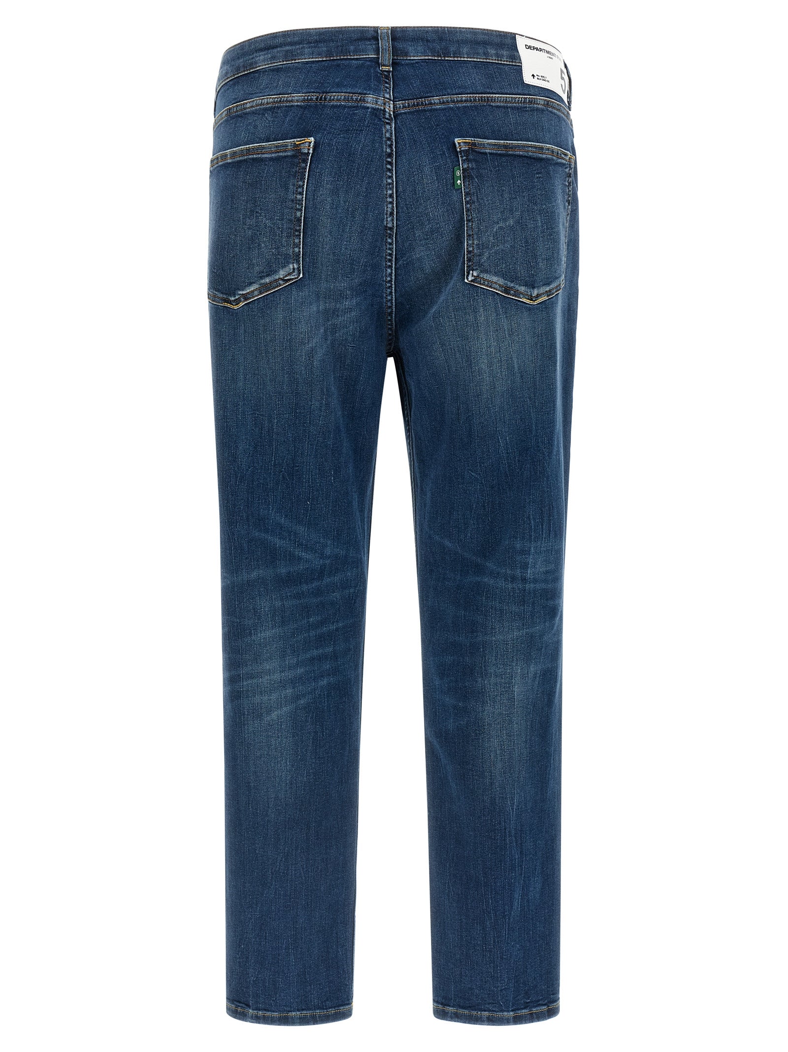 Department 5 Blue Cotton Cropped Men's Jeans