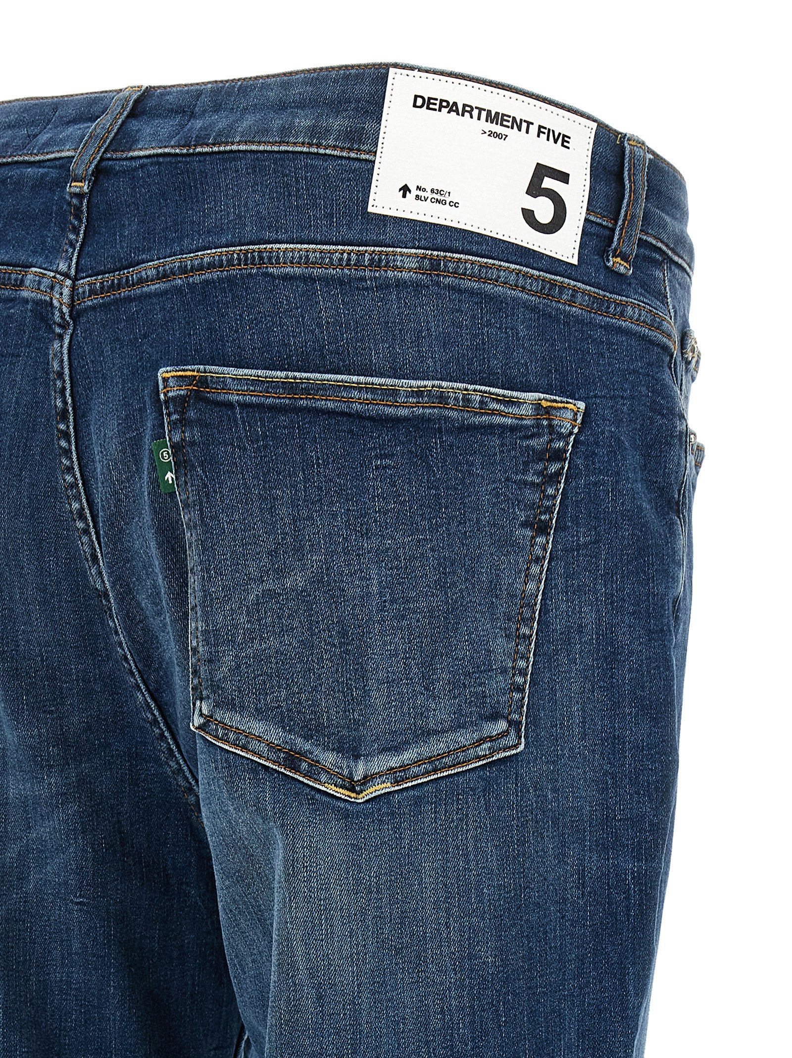 Department 5 Blue Cotton Cropped Men's Jeans