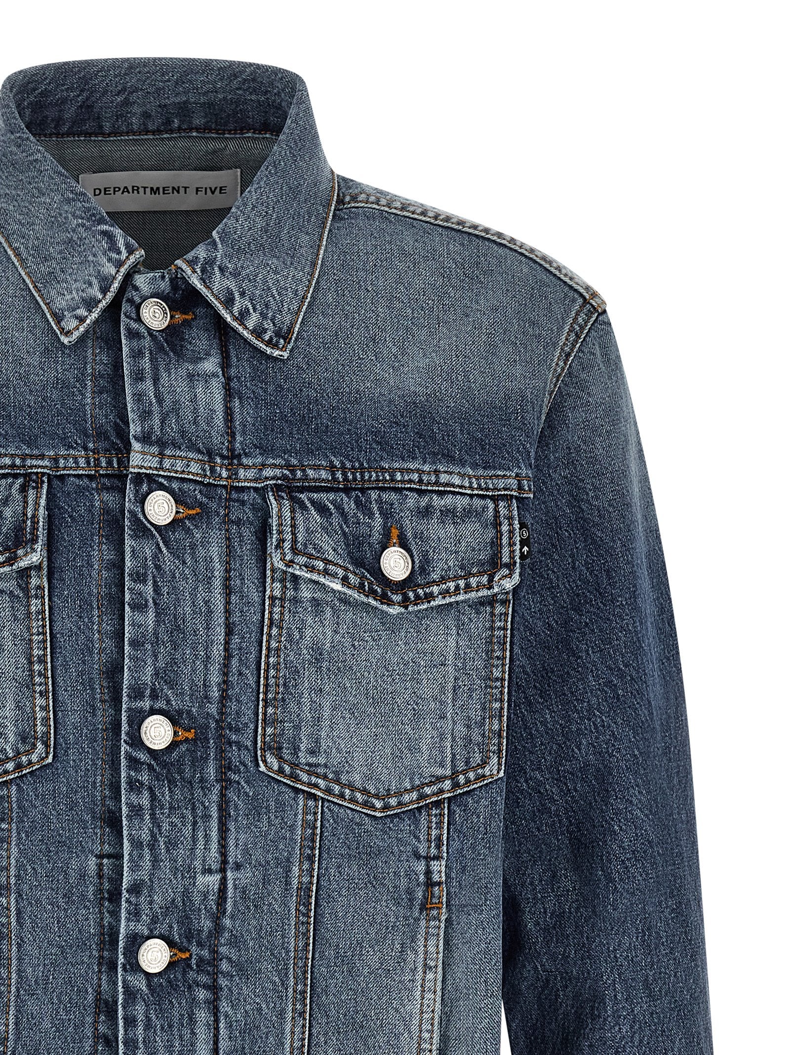 Department 5 Blue Cotton Denim Men's Jacket