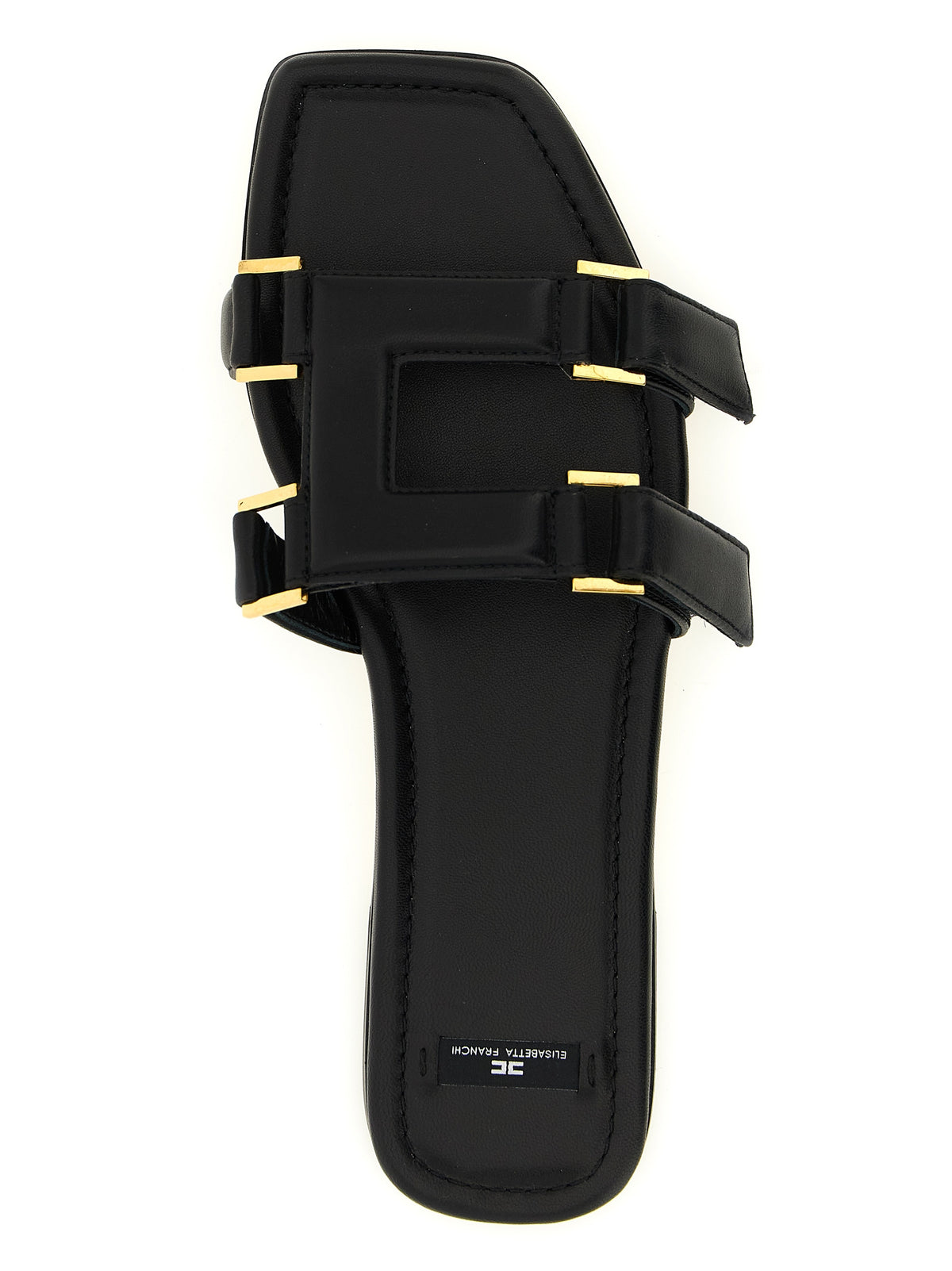 Elisabetta Franchi Black Lambskin Women's Slides