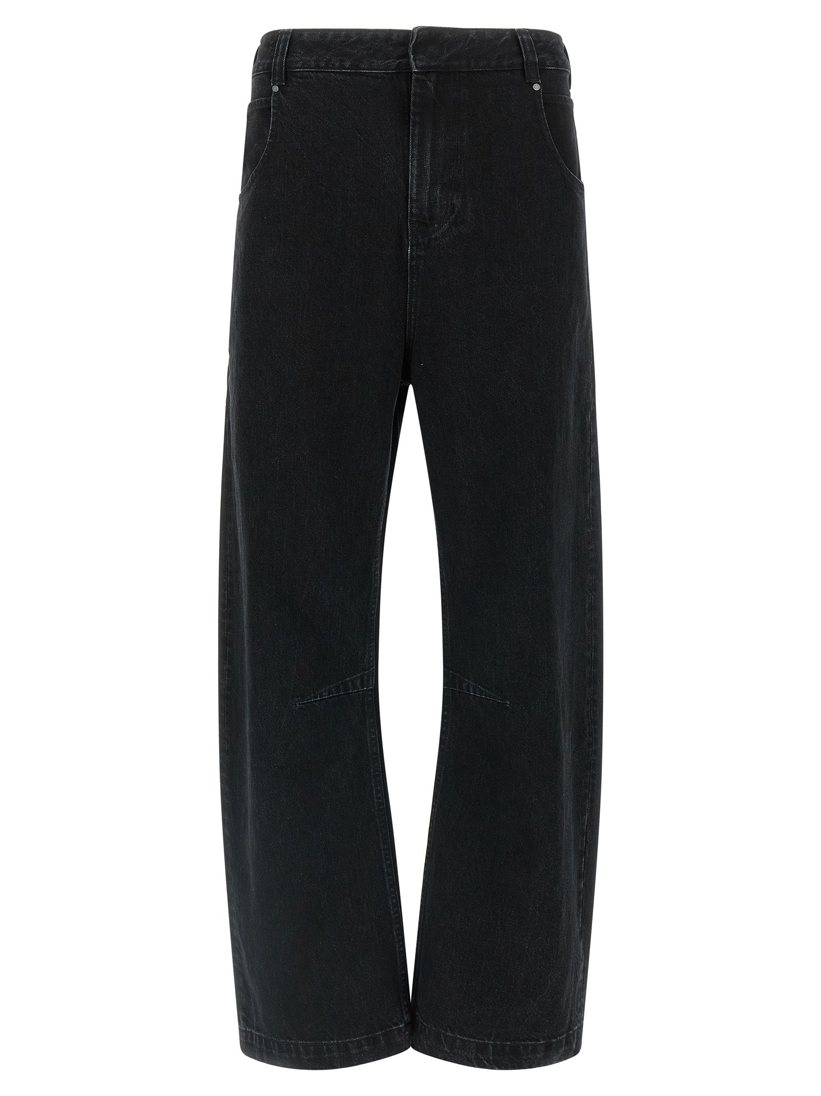 Entire Studios Black Cotton Straight-Leg Men's Jeans