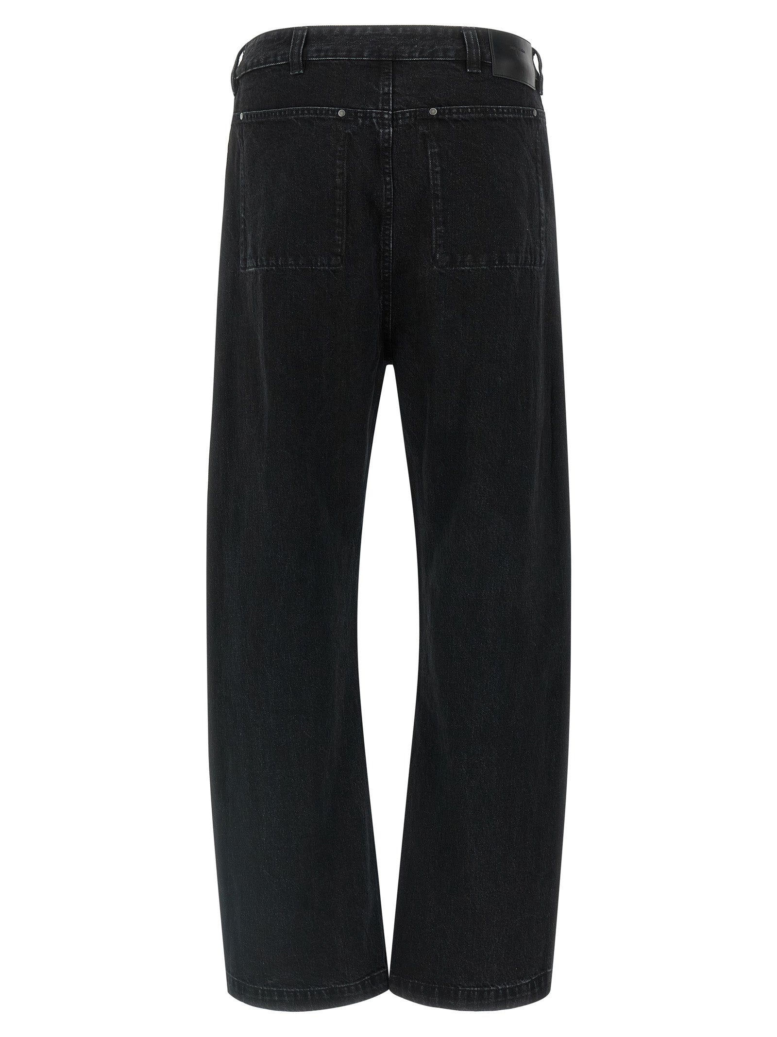Entire Studios Black Cotton Straight-Leg Men's Jeans