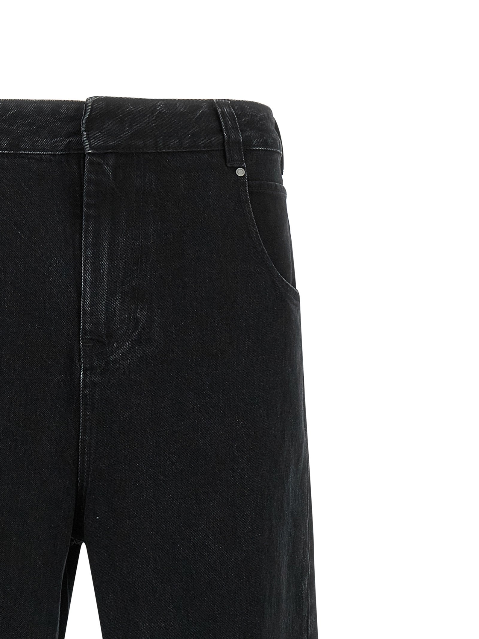 Entire Studios Black Cotton Straight-Leg Men's Jeans