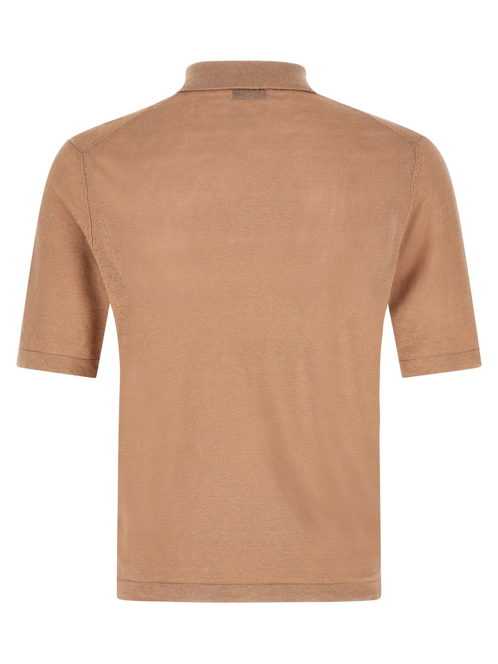 Ballantyne Beige Linen Polo Men's Shirt