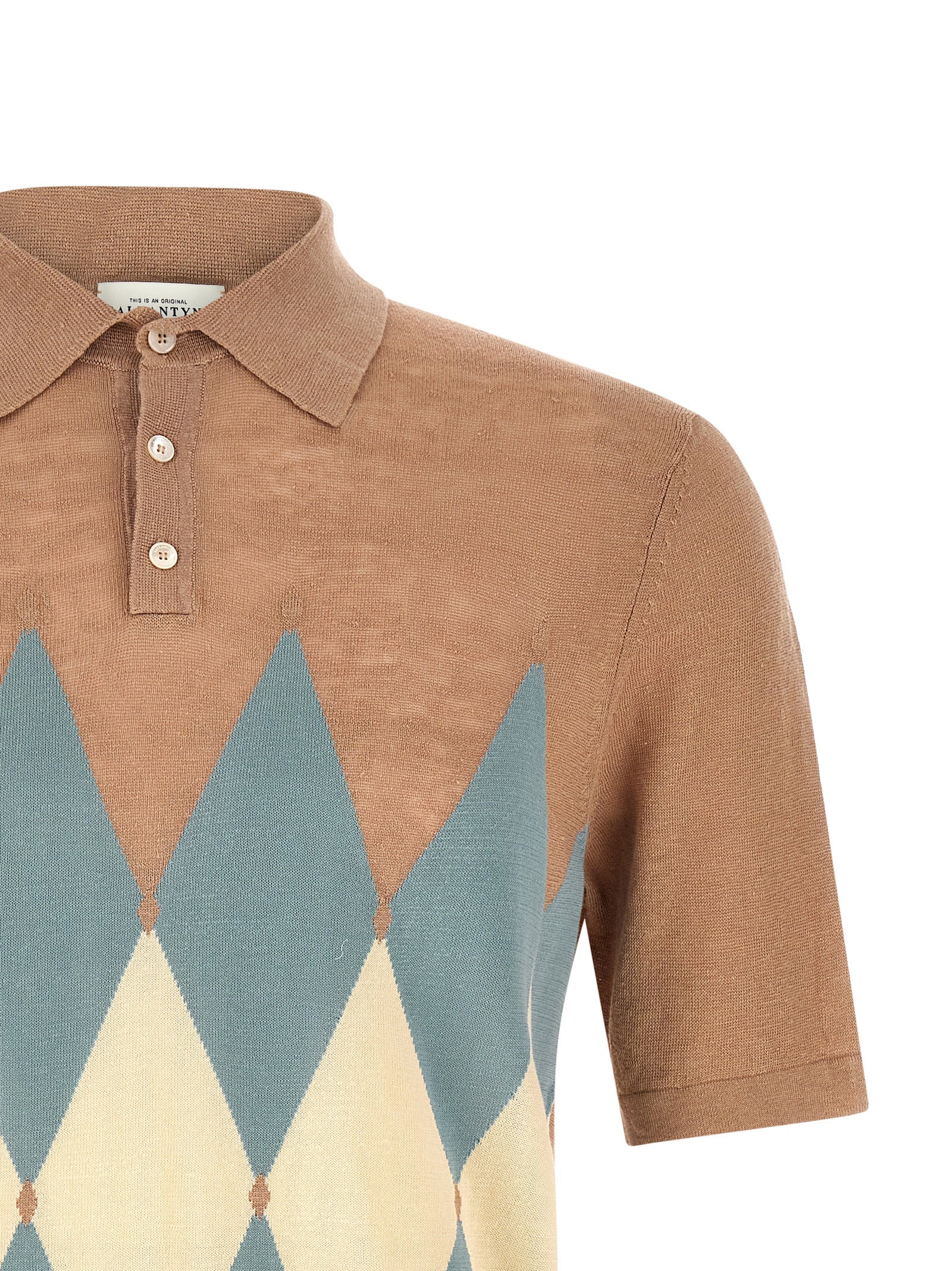Ballantyne Beige Linen Polo Men's Shirt