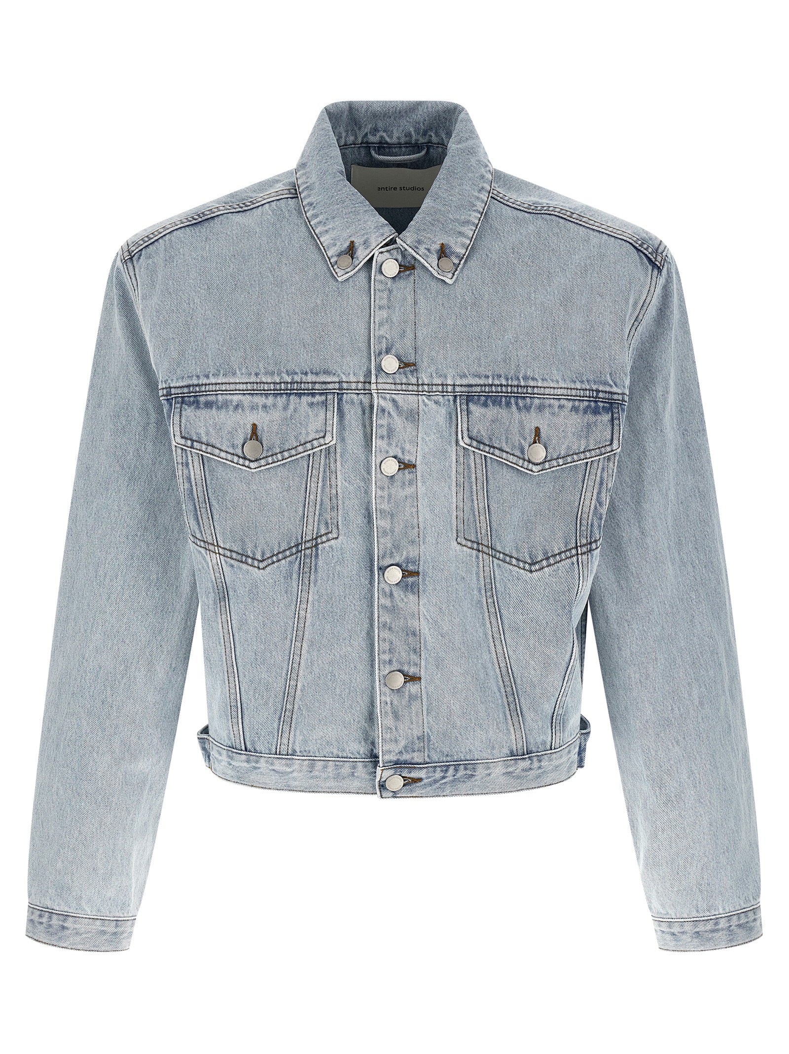 Entire Studios Blue Cotton Denim Men's Jacket