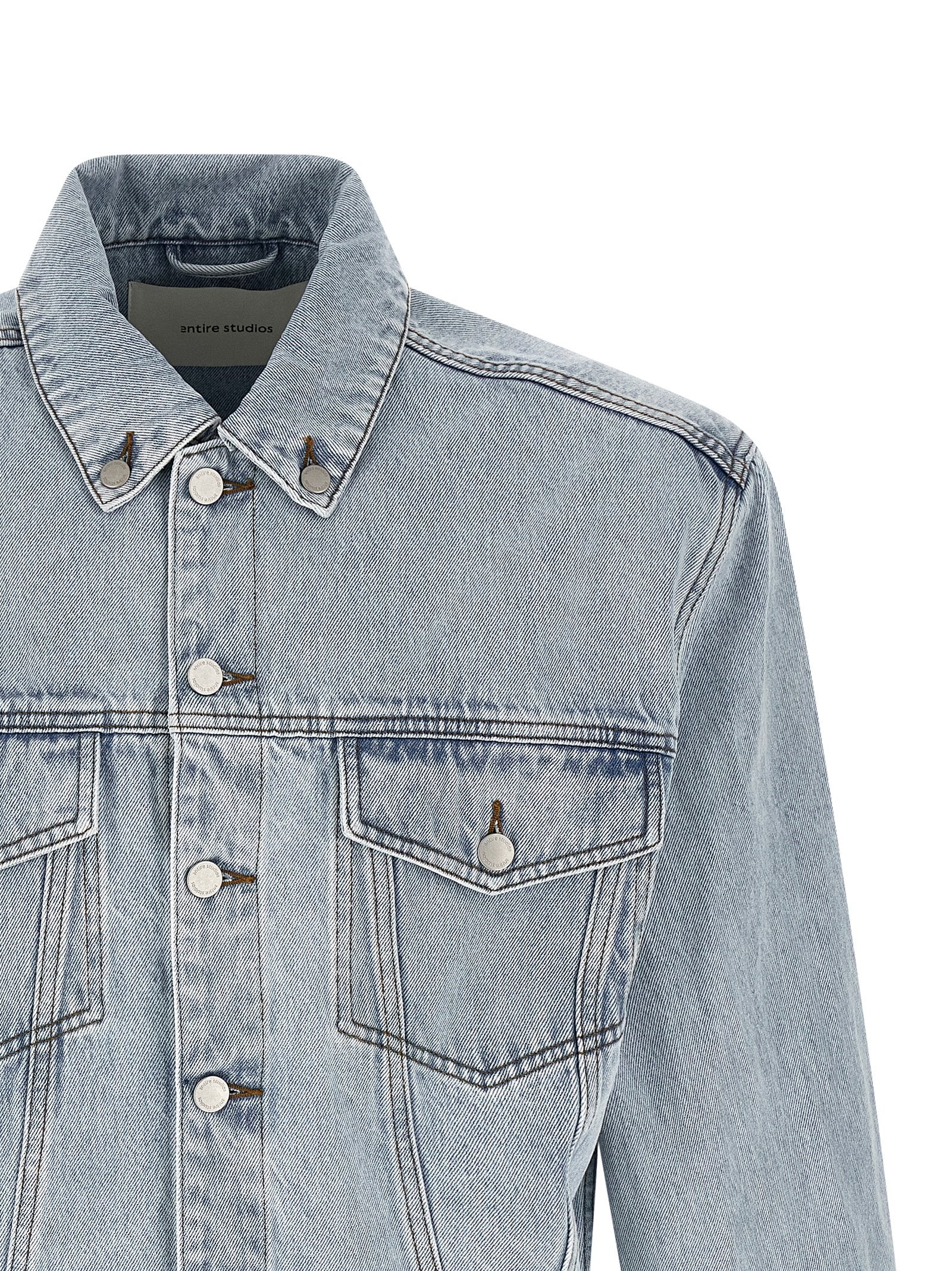 Entire Studios Blue Cotton Denim Men's Jacket