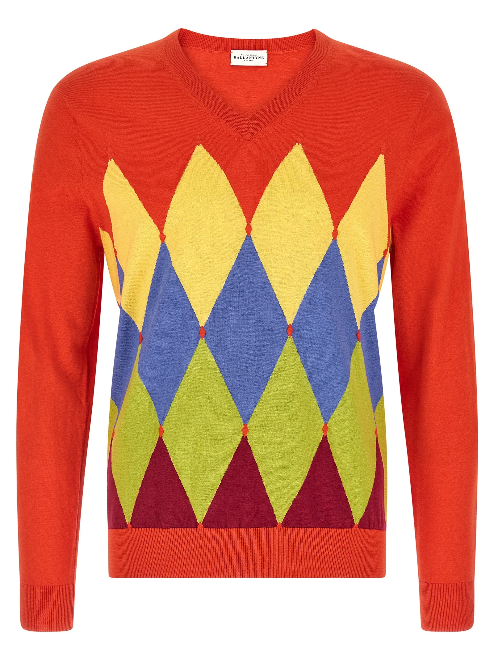 Ballantyne Red Cotton Men's Cardigan