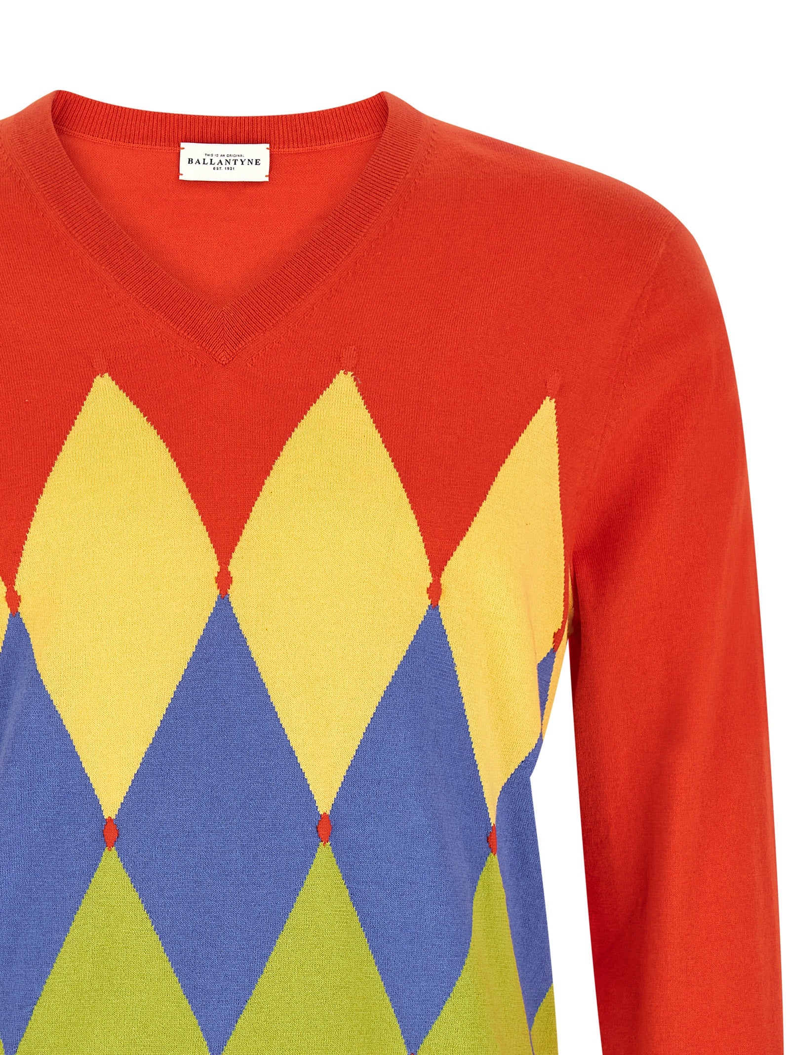 Ballantyne Red Cotton Men's Cardigan
