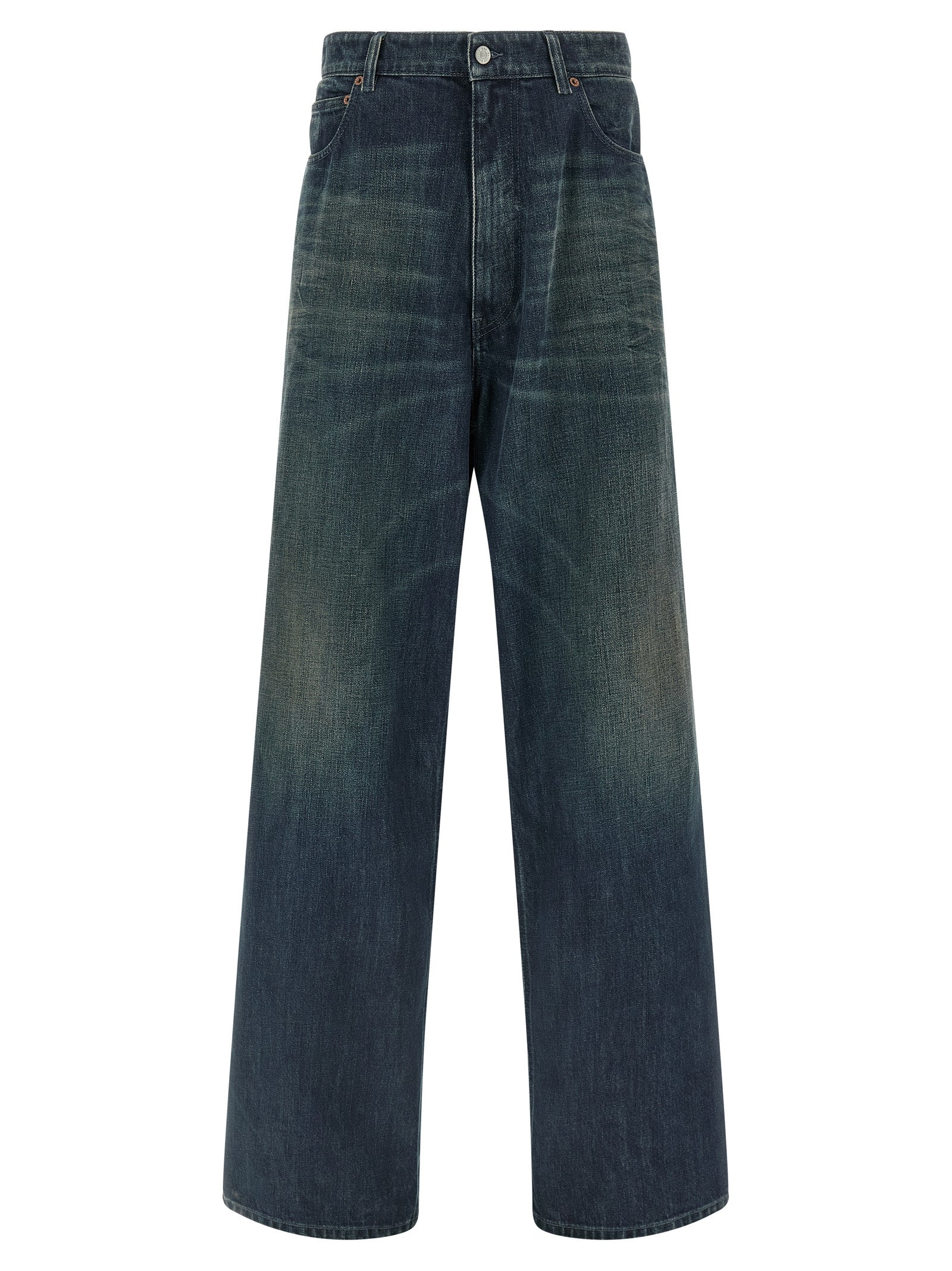 MM6 Maison Margiela Blue Cotton Jeans Men's Denim